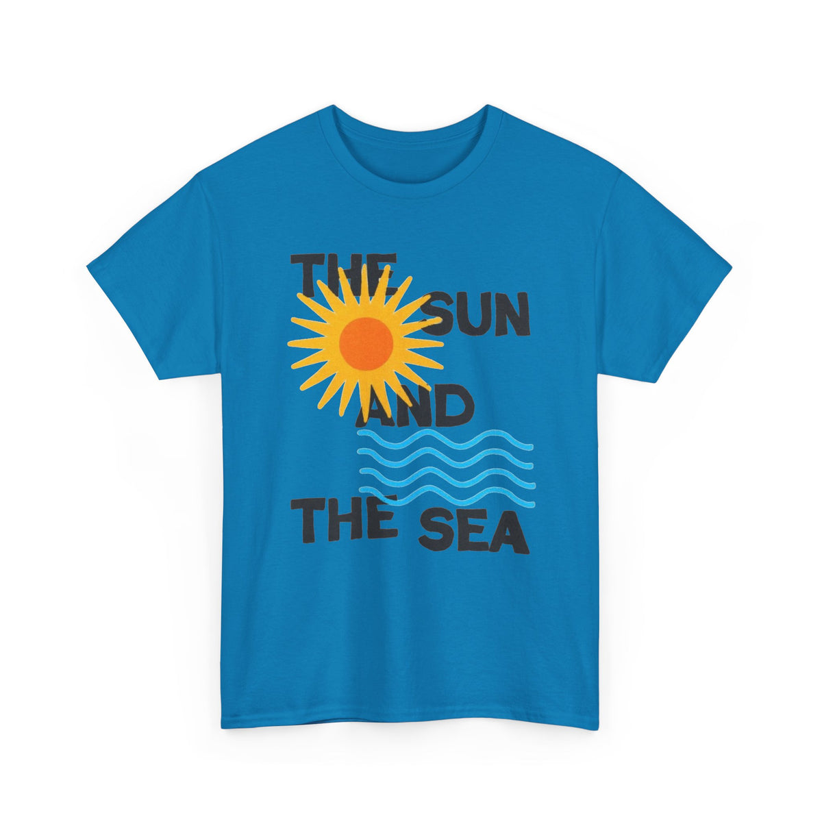 The Sun And The Sea Graphic T Shirt Retro Men's Heavy Cotton Tee