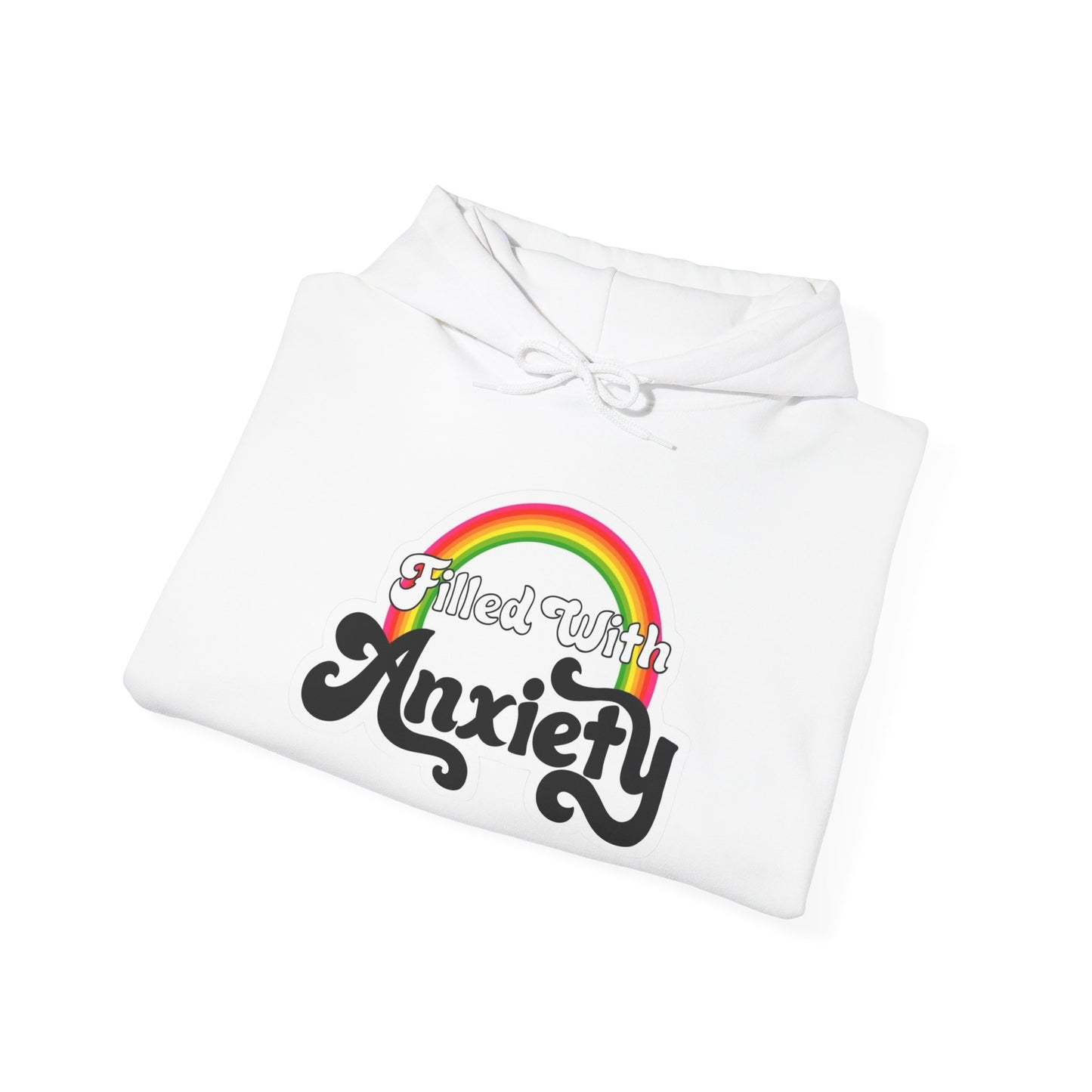 Filled With Social Anxiety Graphic Hoodie Unisex Heavy Blend™ Hooded Sweatshirt