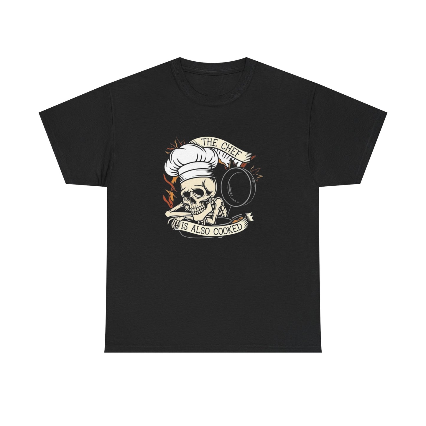 The Chef Is Also Cooked Funny Graphic T-Shirt Cotton Tee New Gift Vintage