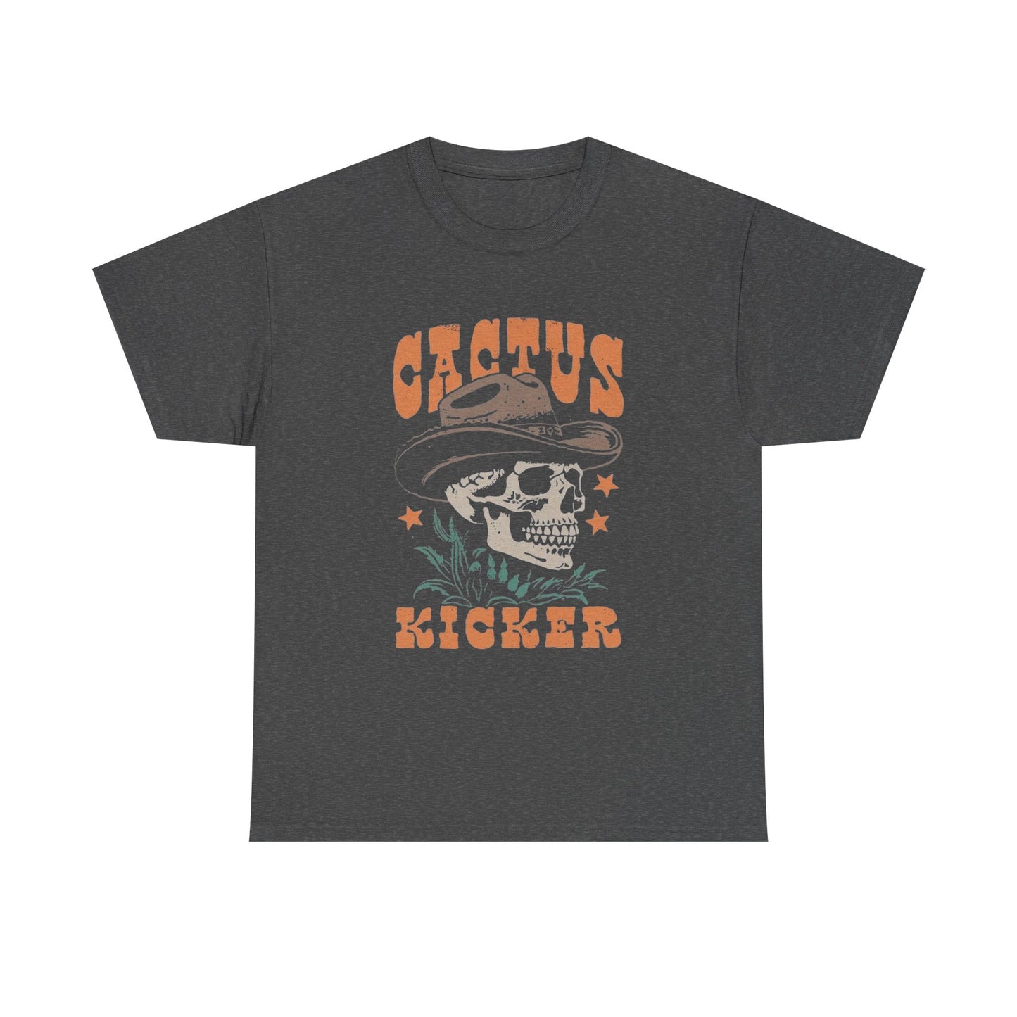 Cactus Kicker Western Graphic T Shirt Unisex Heavy Cotton Tee