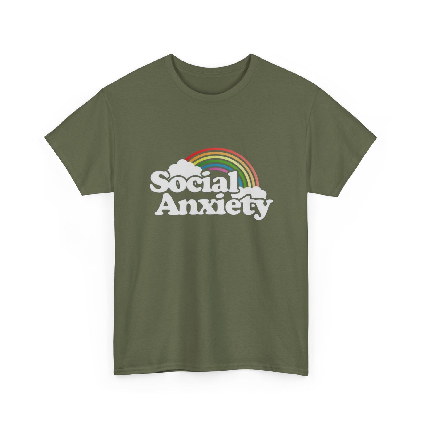 Social Anxiety MULTIPLE COLORS Graphic T Shirt NEW Adult Tee