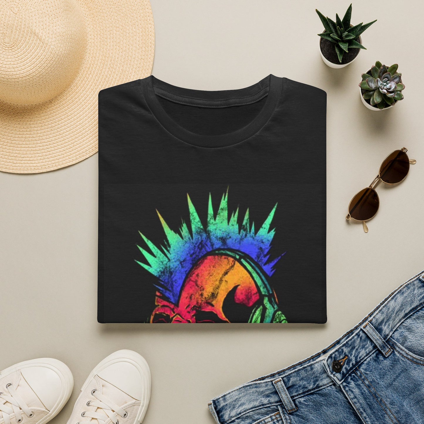 Radio Skull Graphic T Shirt Vintage Rock And Roll Retro Unisex Softstyle T-Shirt