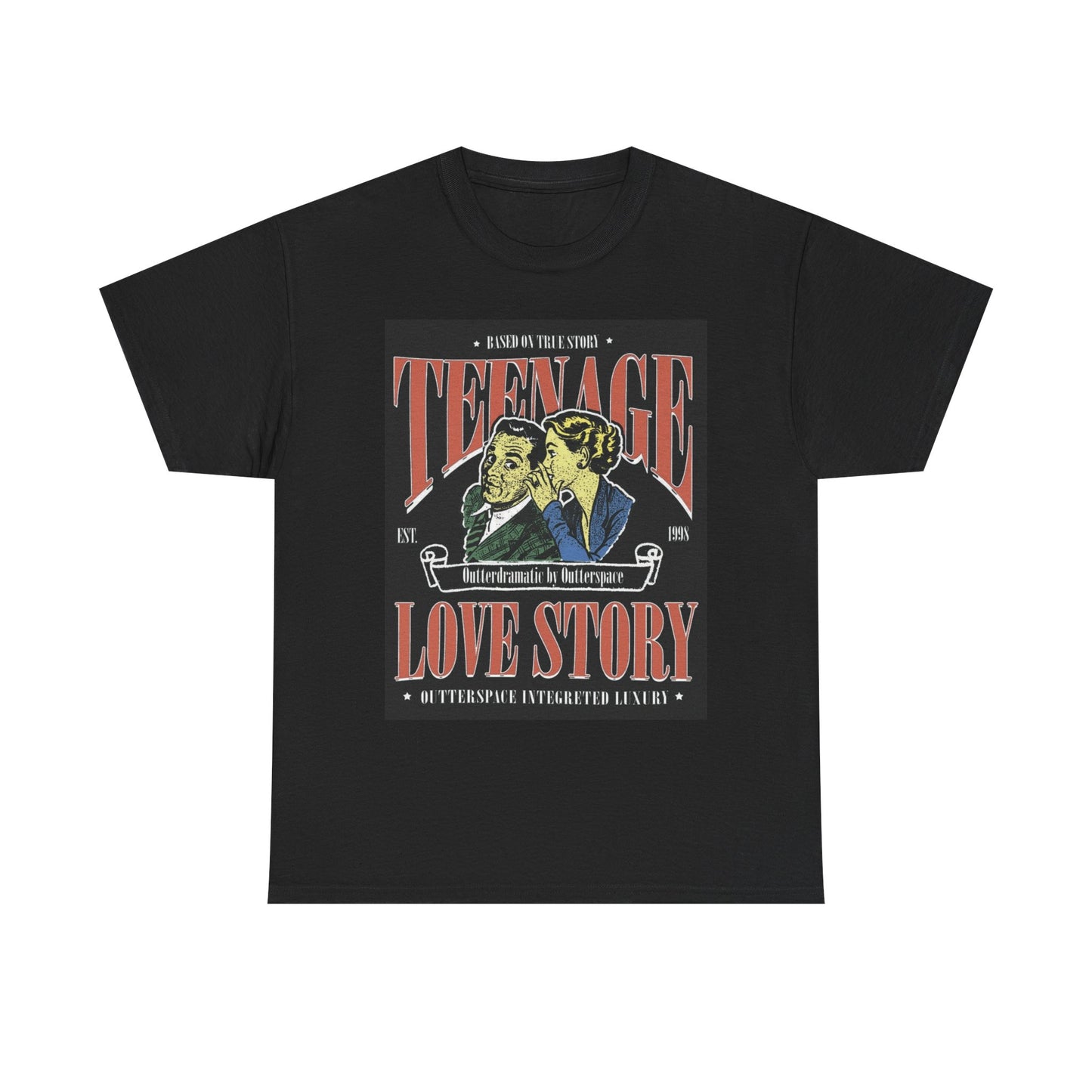 Teenage Love Story Graphic T Shirt Retro Unisex Heavy Cotton Tee