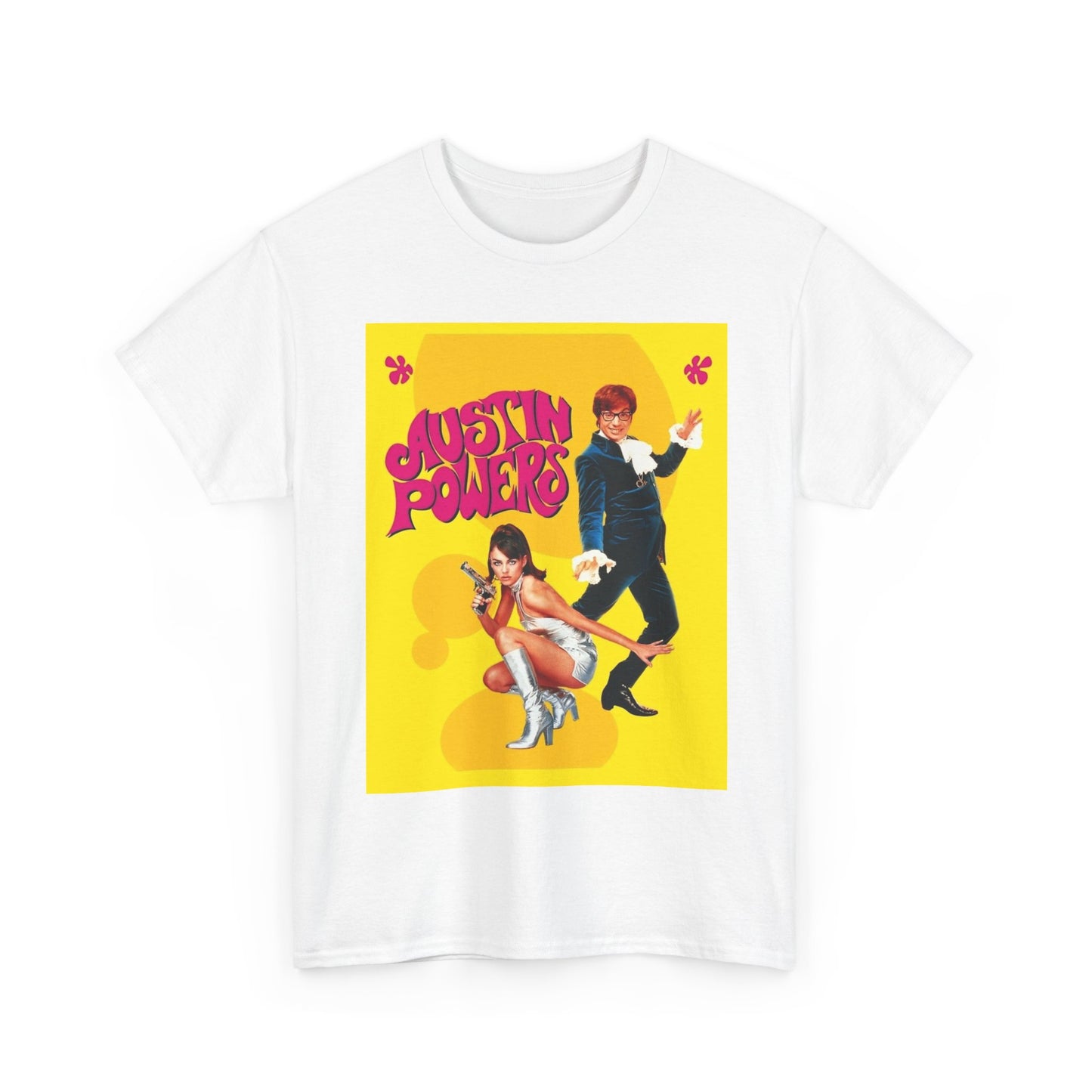 Austin Powers Movie Poster Funny Shirt Retro Unisex Heavy Cotton Tee