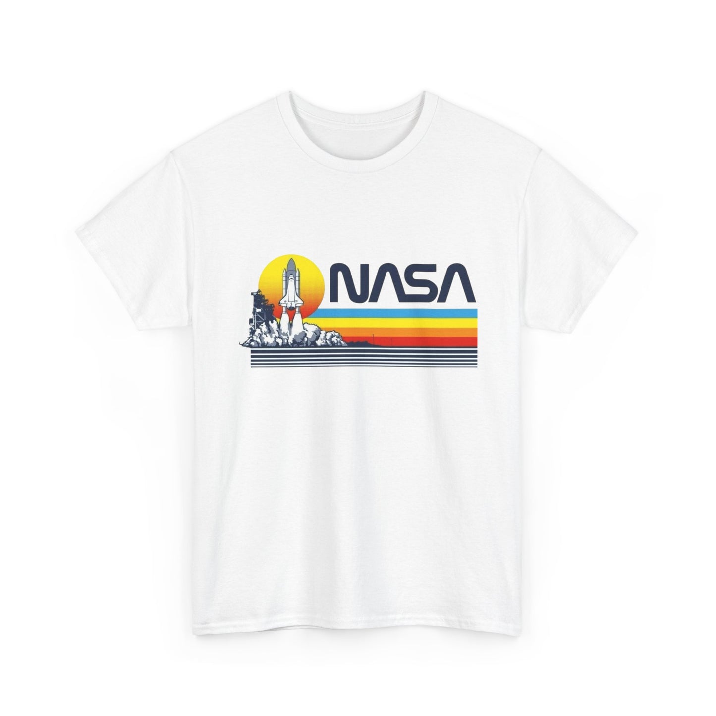 NASA Retro Graphic T Shirt Men's Heavy Cotton Tee