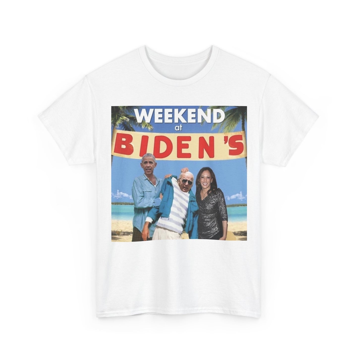 Weekend At Bidens Tshirt Funny Biden Trump 2024 Obama Gift Unisex Heavy Cotton