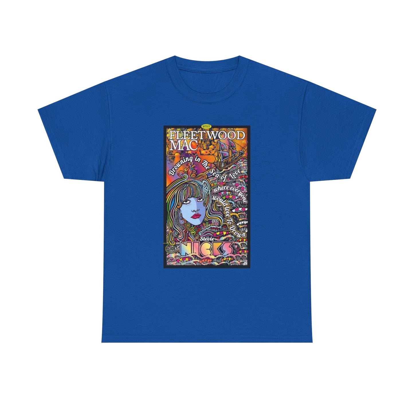 Fleetwood Mac T-shirt graphic vintage art 70s Unisex Heavy Cotton Tee
