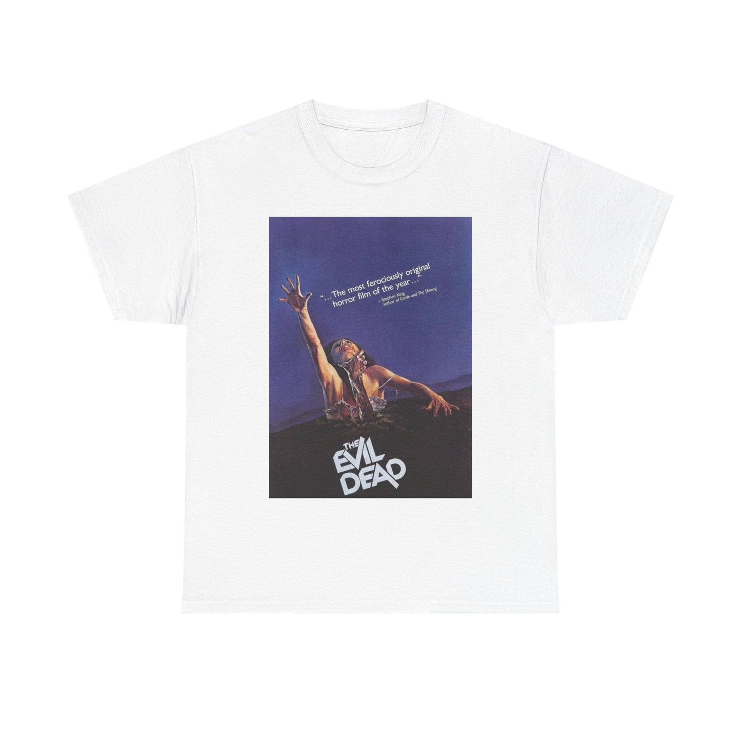 The Evil Dead Movie T Shirt Vintage Stephen King Book Unisex Heavy Cotton Tee