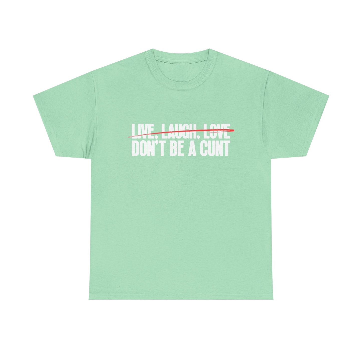 Live Laugh Love Funny Graphic T Shirt Comedy Gift Unisex Heavy Cotton Tee