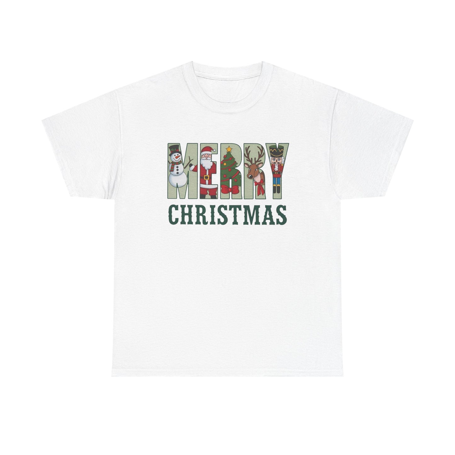 Merry Christmas Happy Holidays Graphic T Shirt NEW Unisex Heavy Cotton Tee