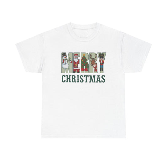 Merry Christmas Happy Holidays Graphic T Shirt NEW Unisex Heavy Cotton Tee