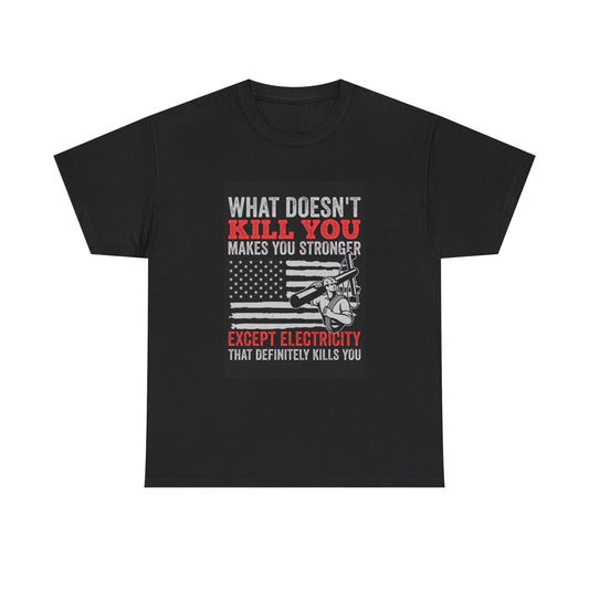 Electrician Tshirt Funny Gift Work Shirt Blue Collar Work Unisex Heavy Cotton