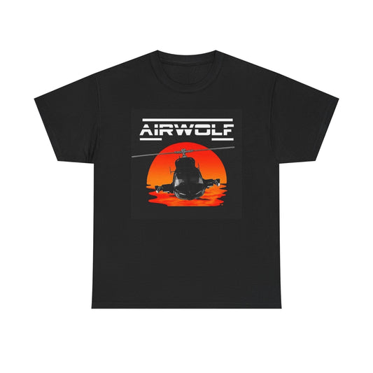 Airwolf Graphic T Shirt Vintage 90s Tv Series Retro Unisex Heavy Cotton Tee 1