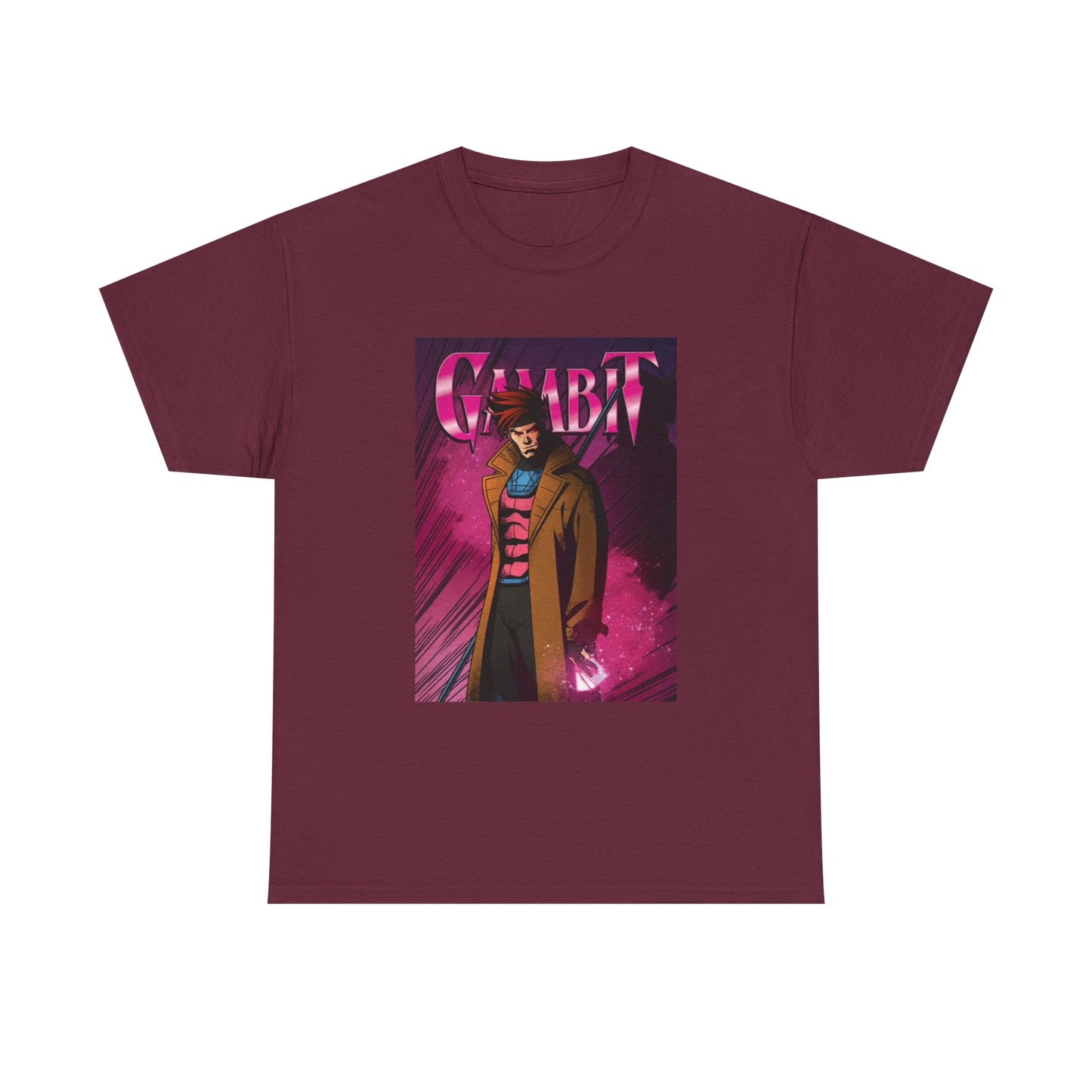 Gambit Tshirt Vintage Anime Cartoon Graphic Neon Unisex Heavy Cotton Tee