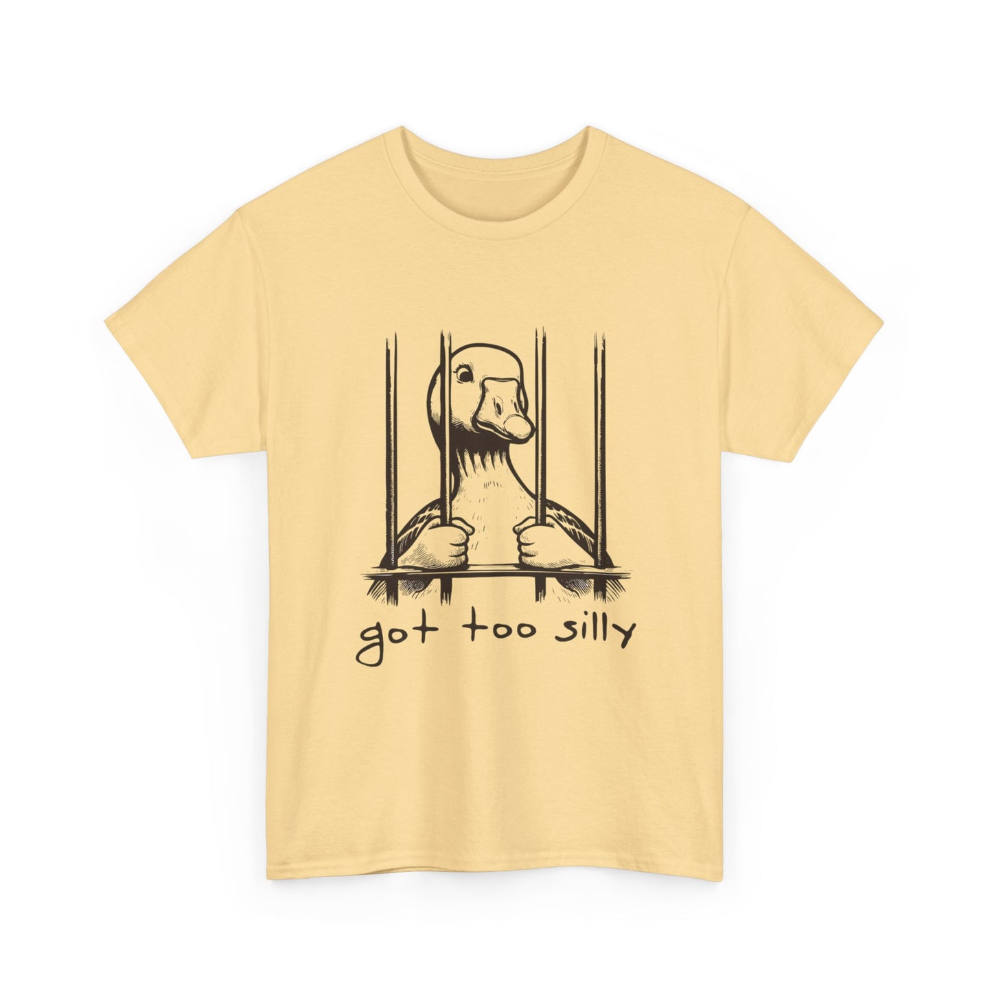 Silly Goose In Jail Funny Graphic T Shirt