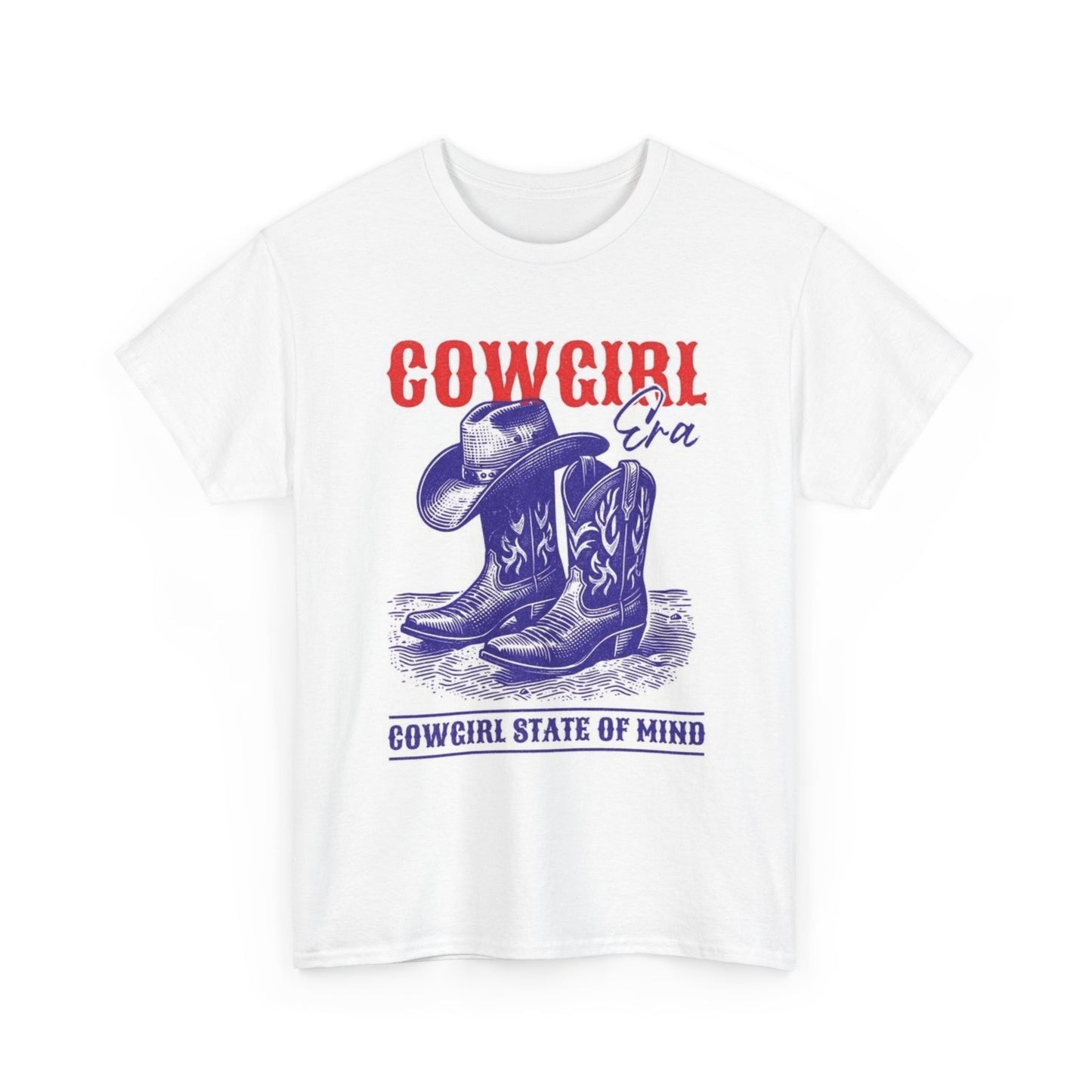 Cowgirl State Of Mind Graphic T Shirt Womens Vintage Retro Cotton Tee