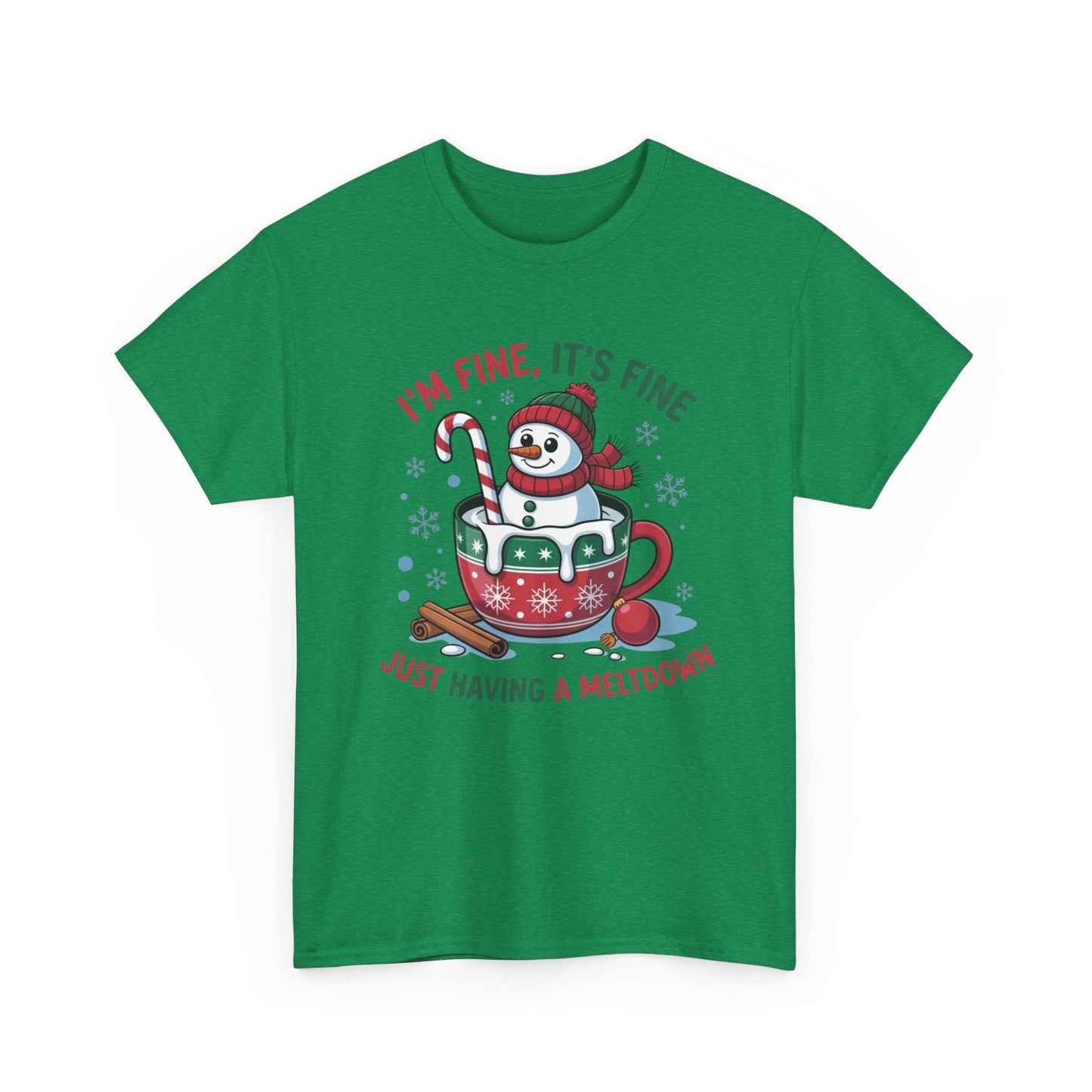 Funny Christmas Snowman Graphic T Shirt NEW ADULT