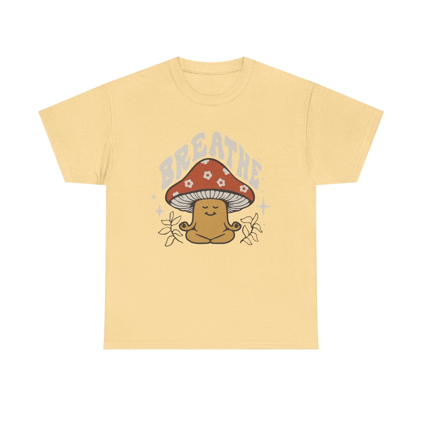 Breathe Mushrooms Graphic T Shirt NEW ADULT Unisex Heavy Cotton Tee