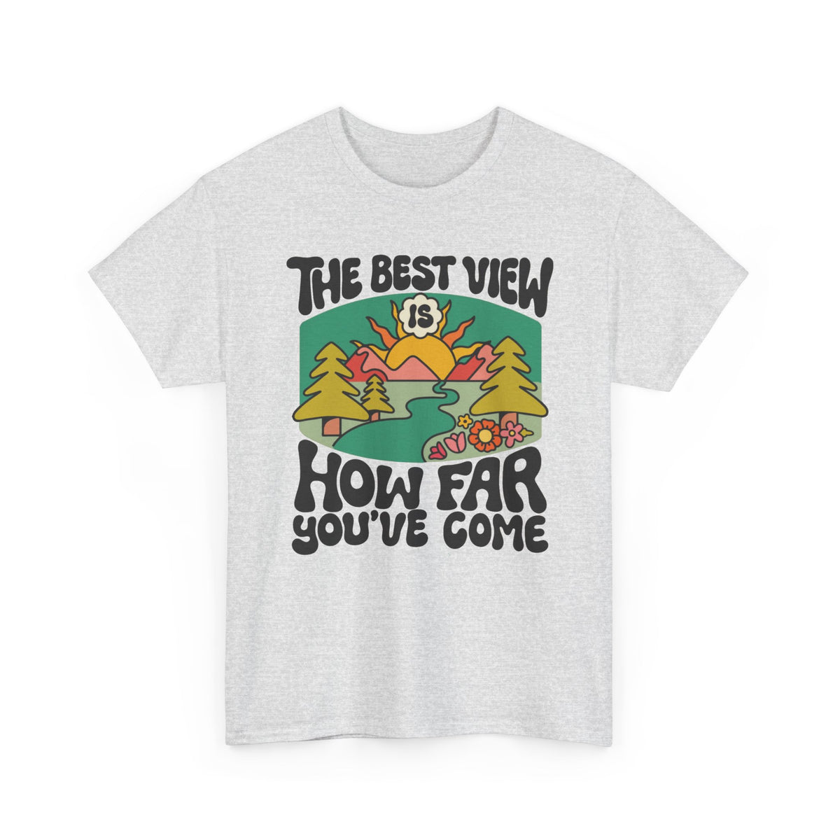 Beautiful Life's Journey Graphic T Shirt Men's Outdoors Heavy Cotton Tee