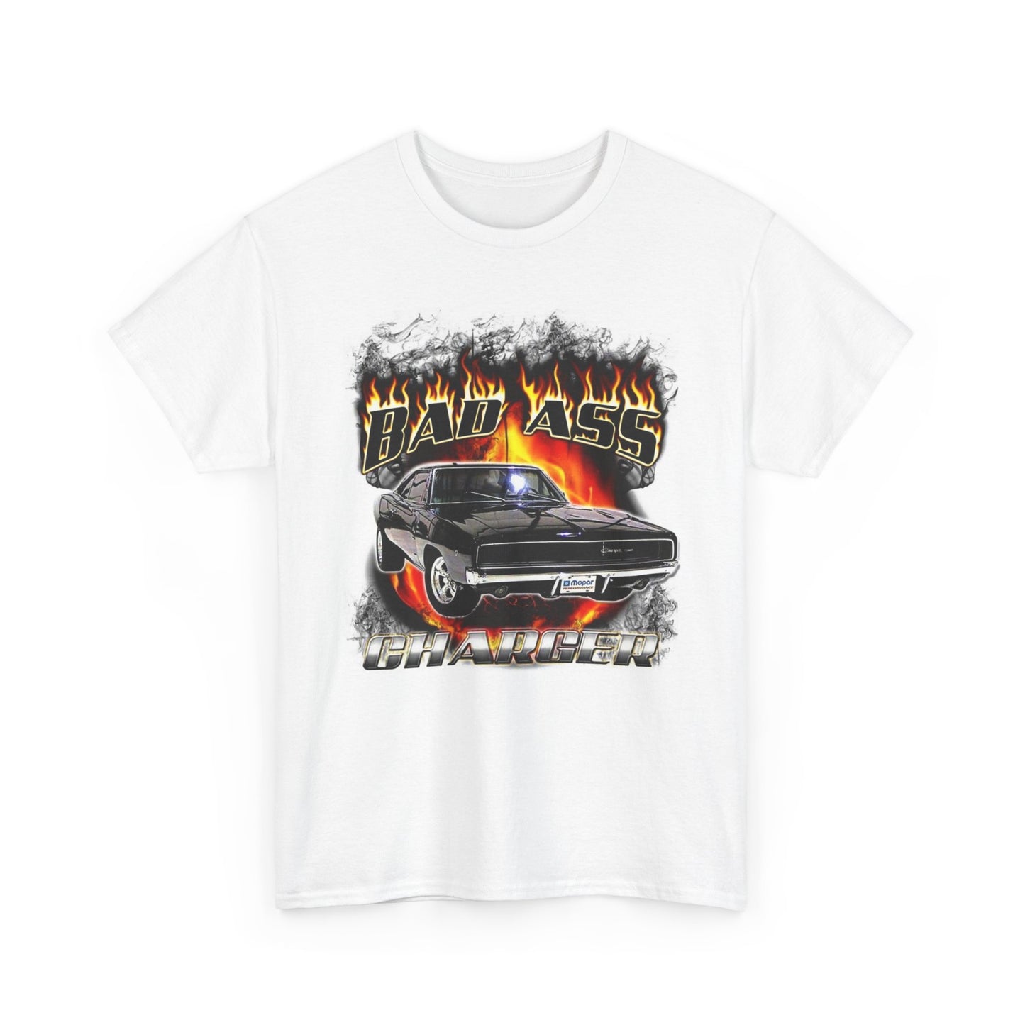 Bad Ass Charger Vintage Graphic T Shirt Adult NEW Unisex Heavy Cotton Tee