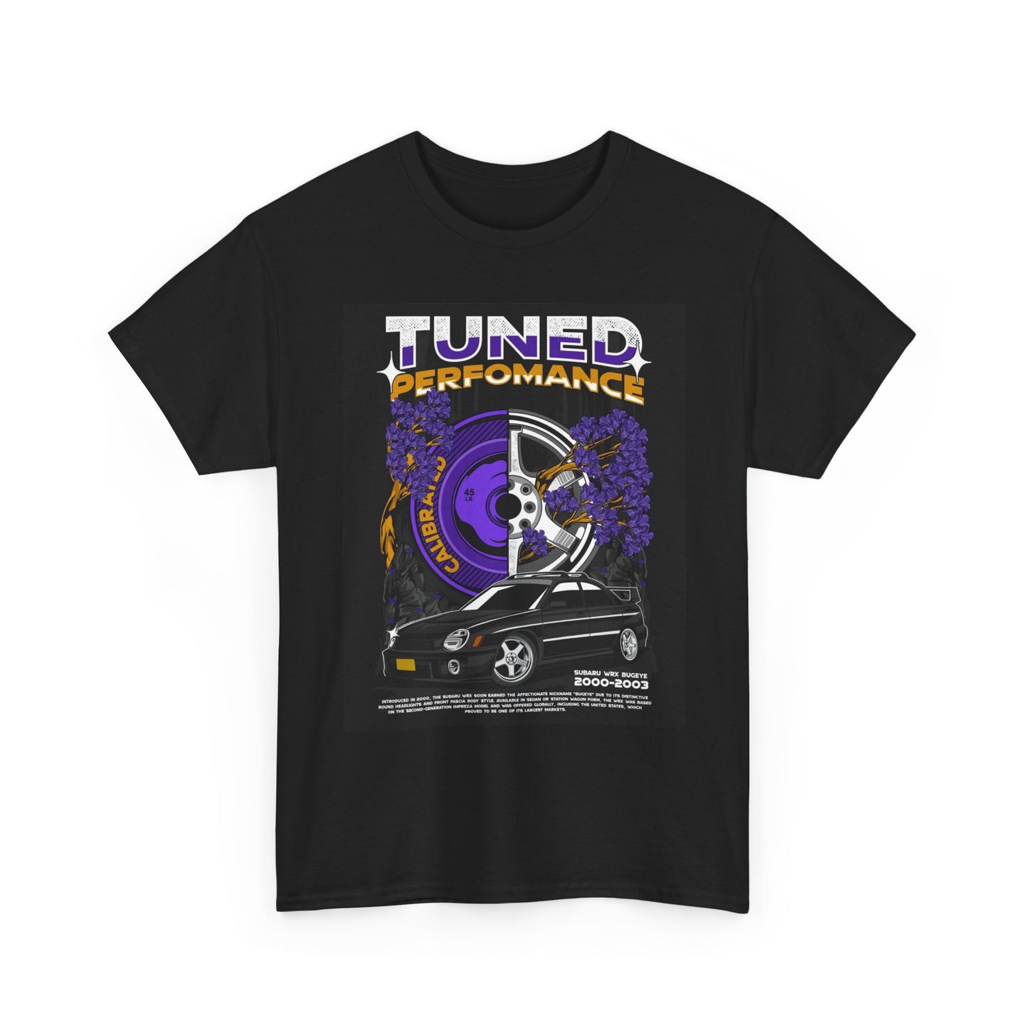 Tuned Subaru Performance Graphic T Shirt Unisex Heavy Cotton Tee Gift Vintage