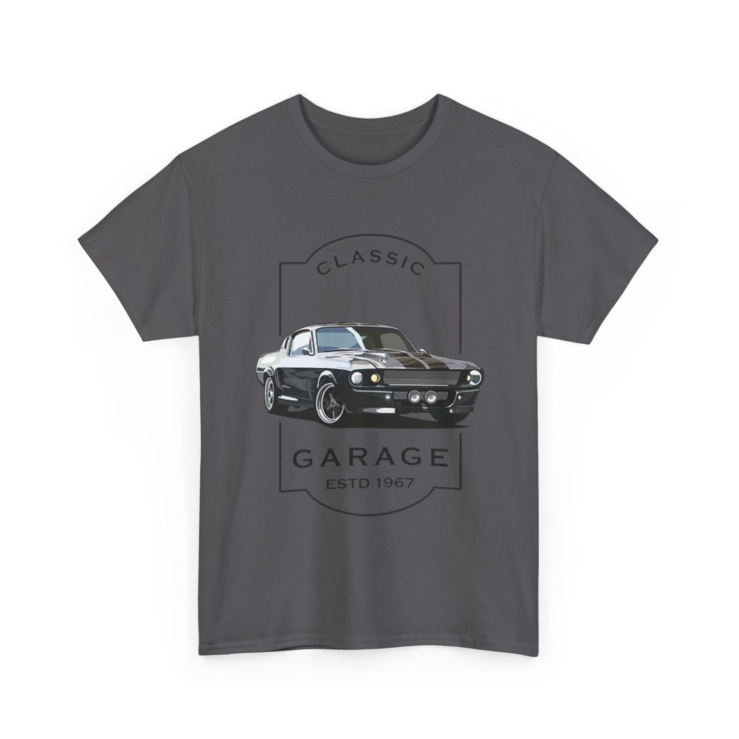 Classic Mustang Fastback T Shirt Retro Muscle Unisex Heavy Cotton Tee