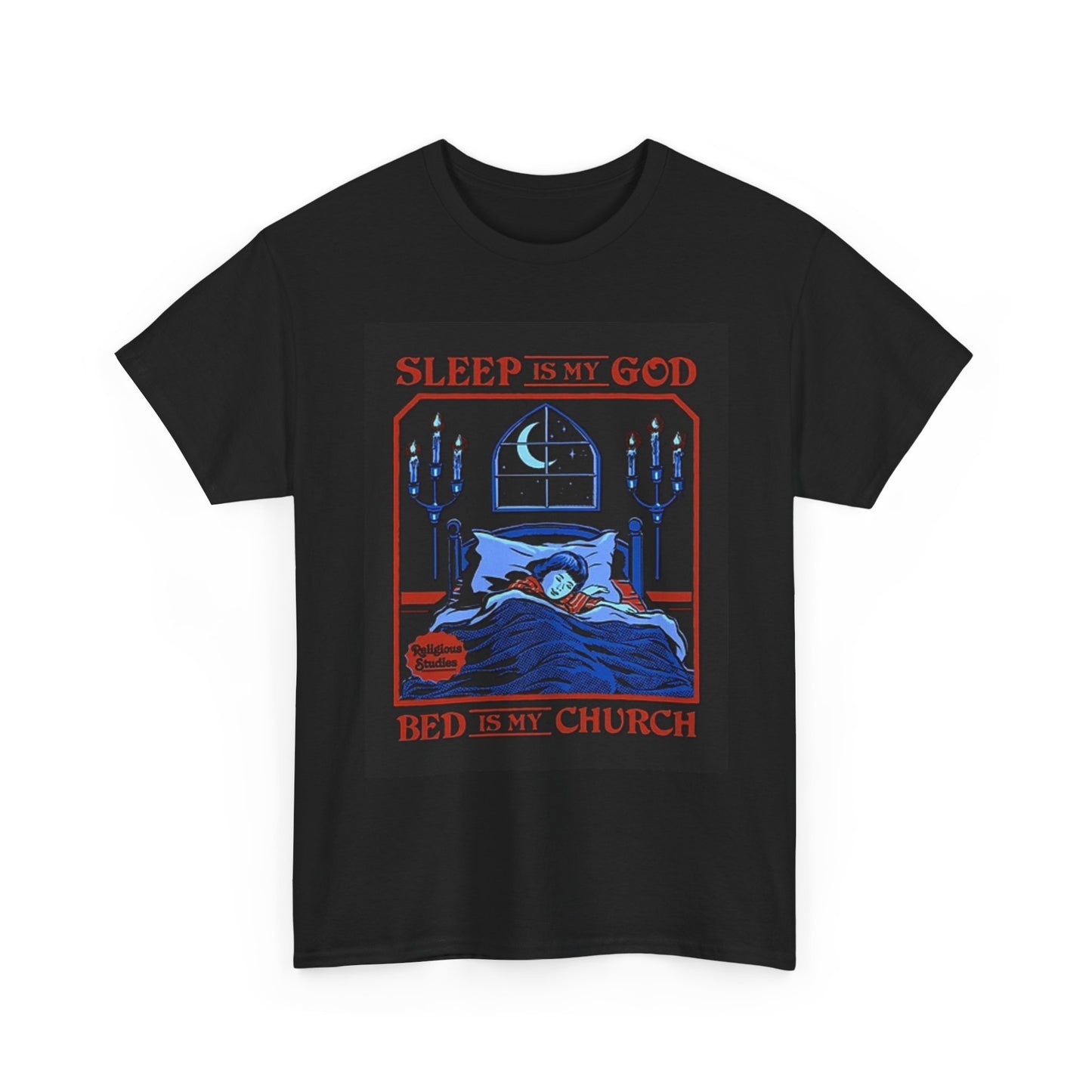 Sleep Is My God T Shirt Funny Graphic Unisex Heavy Cotton Tee