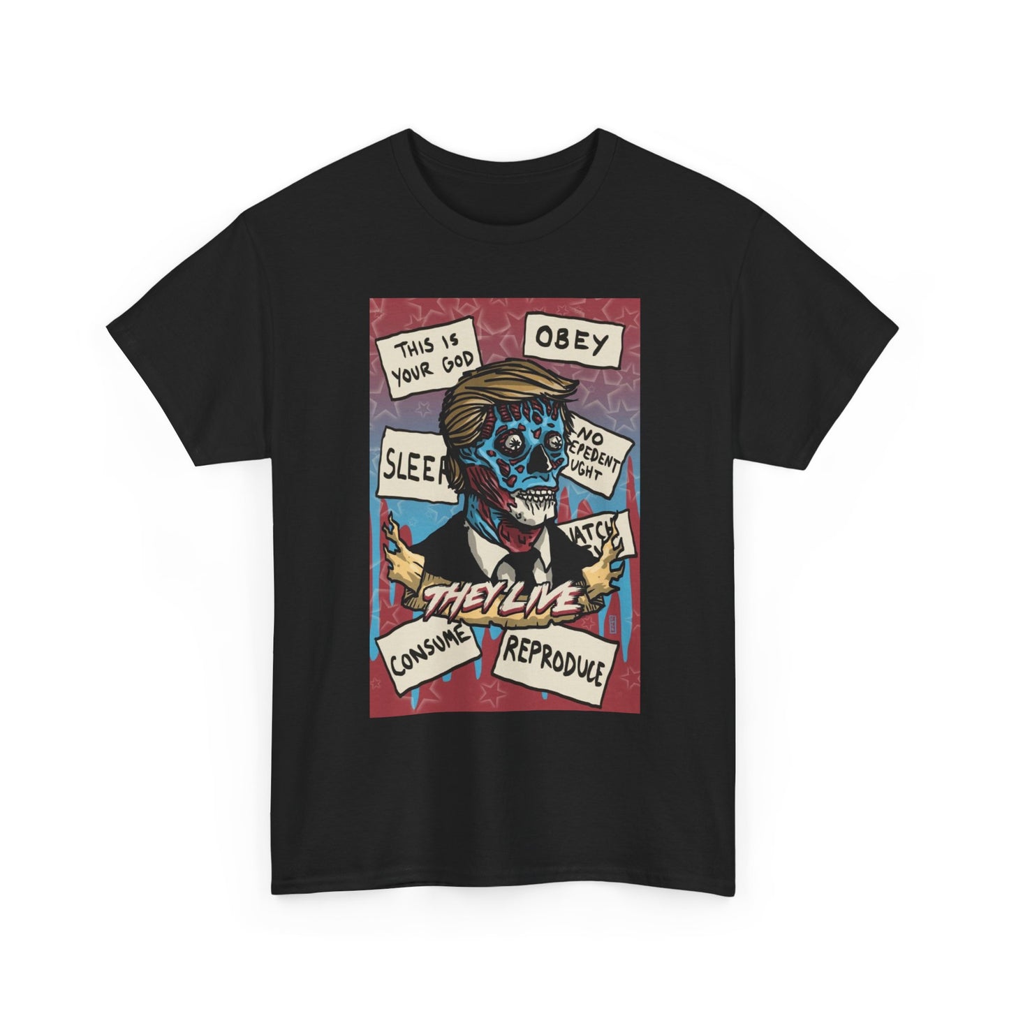 Obey Graphic T Shirt Skate Retro Unisex Heavy Cotton Tee