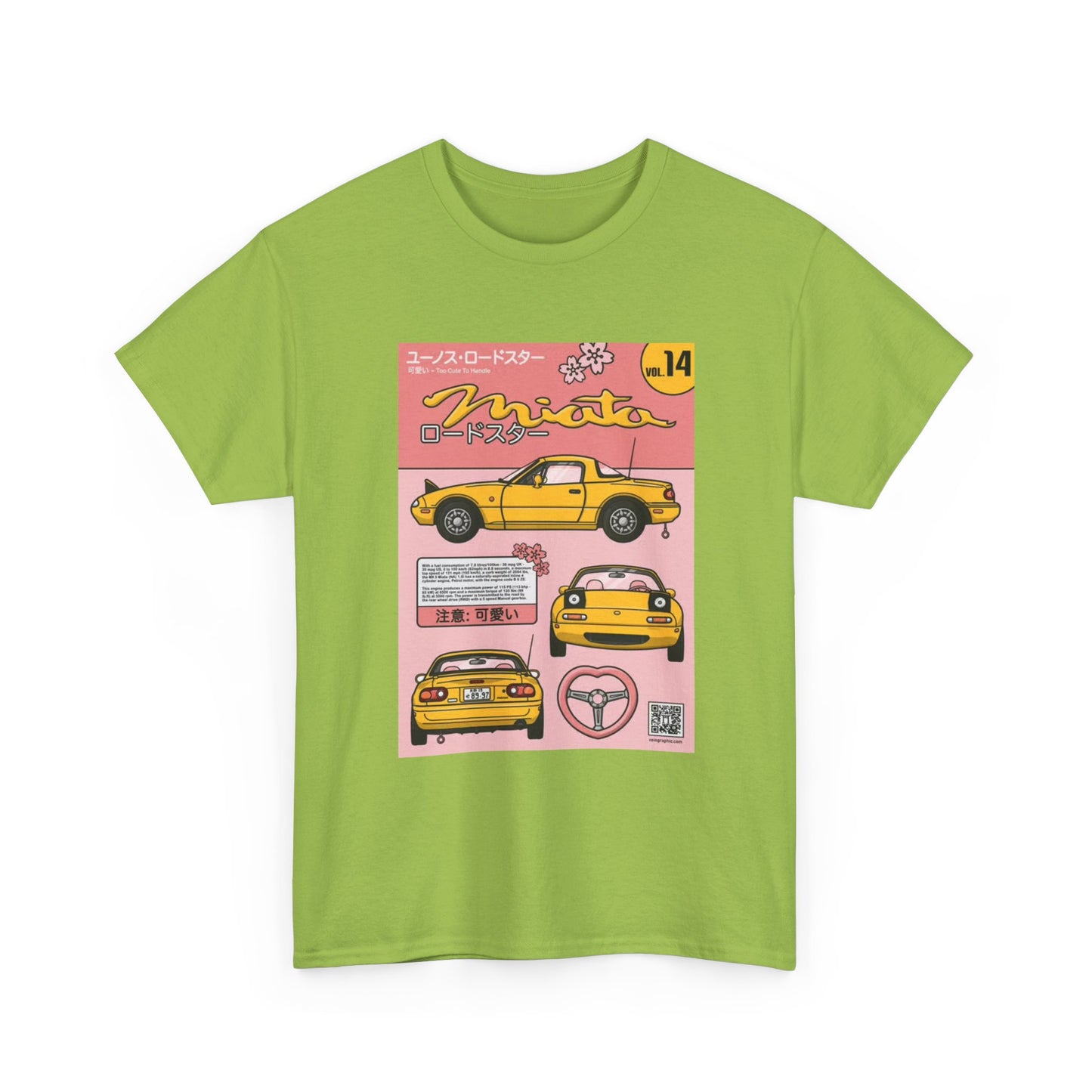 Mazda Miata Tshirt JDM Graphic Anime Cute Unisex Heavy Cotton Tee