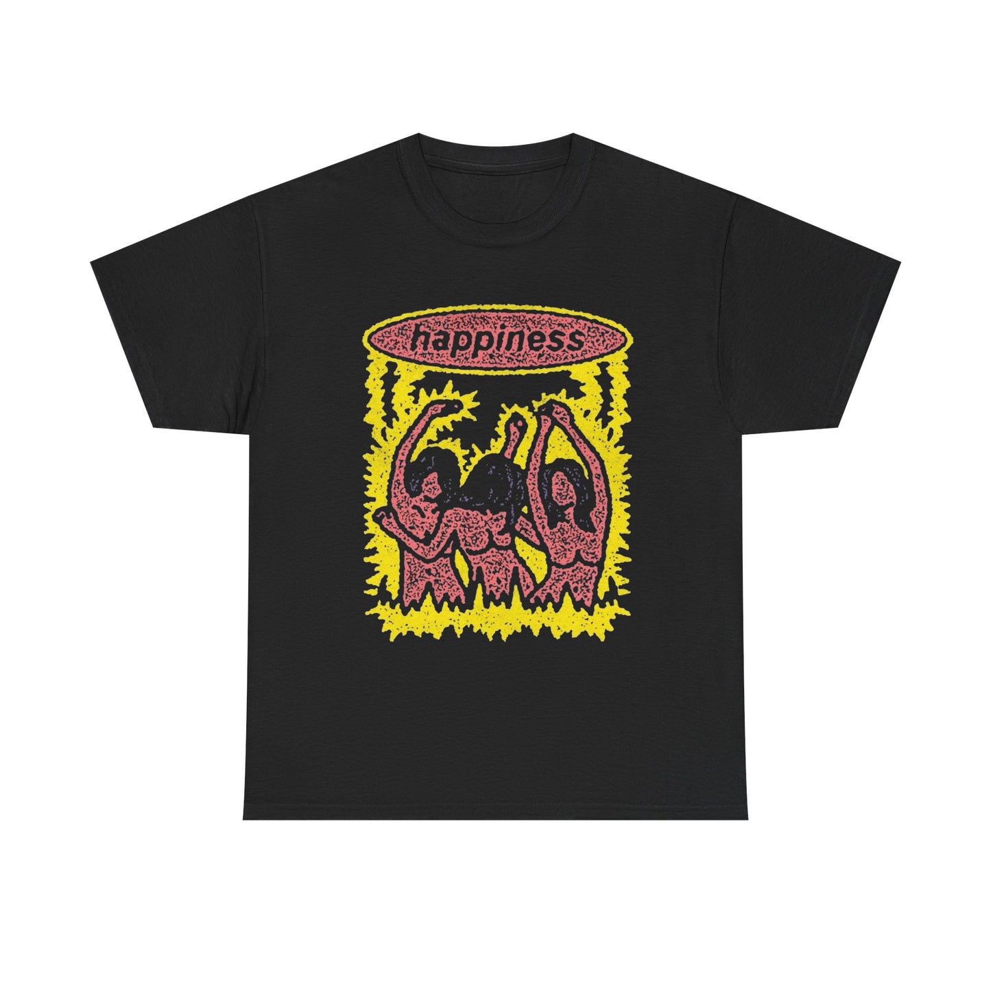 Happiness Graphic T Shirt Unisex Heavy Cotton Tee Gift New