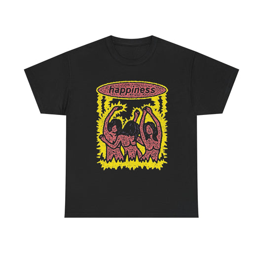 Happiness Graphic T Shirt Unisex Heavy Cotton Tee Gift New