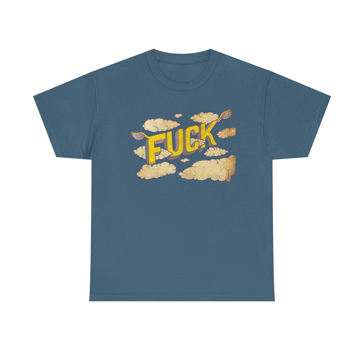 F Word Funny Clouds T-Shirt NEW Gift Unisex Heavy Cotton Tee