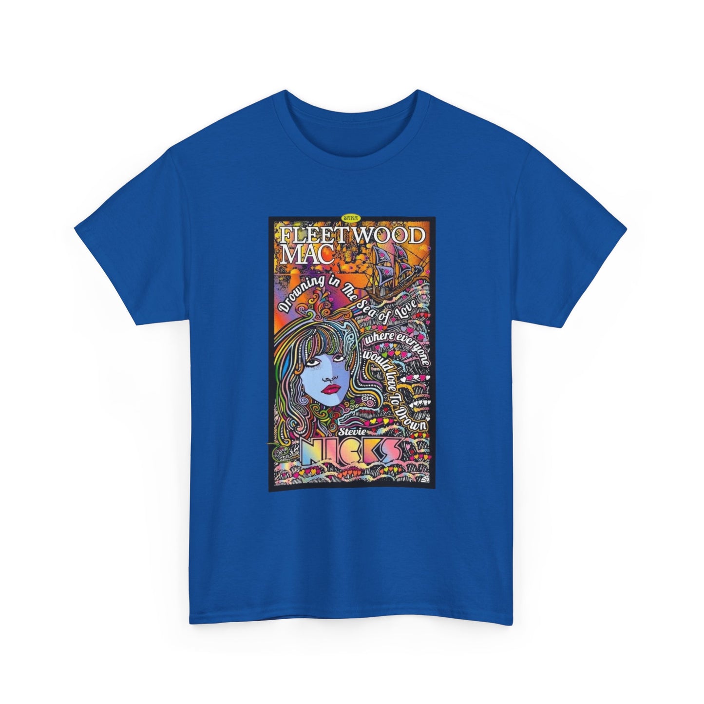 Fleetwood Mac T-shirt graphic vintage art 70s Unisex Heavy Cotton Tee