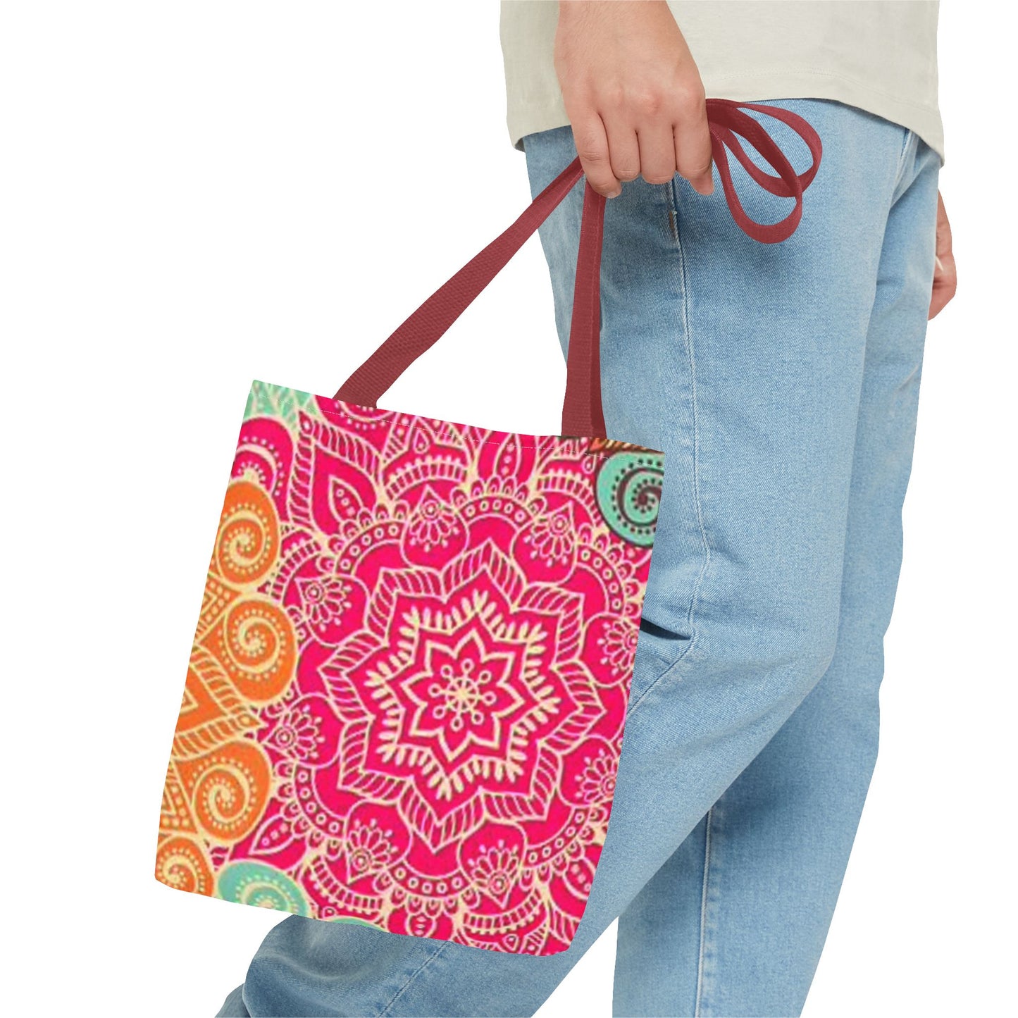 Pink And Orange Design Multi Color BRAND NEW MODERN Tote Bag (AOP)