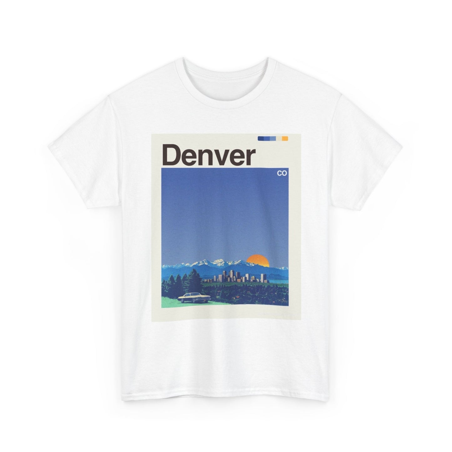 Denver Skyline Graphic T Shirt Cotton Tee Apparel New