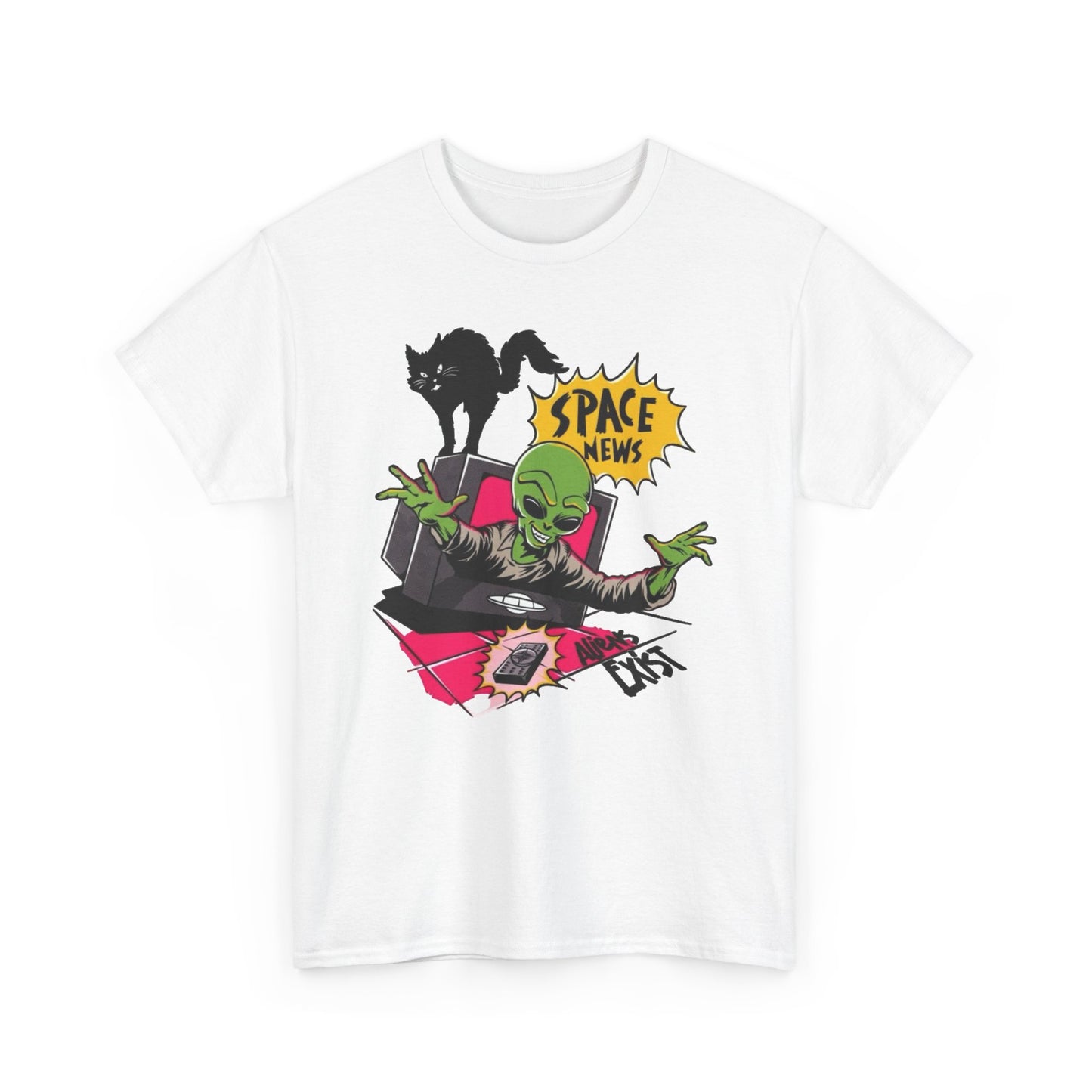 Space News Aliens Exist Graphic T Shirt NEW ADULT TEE VINTAGE