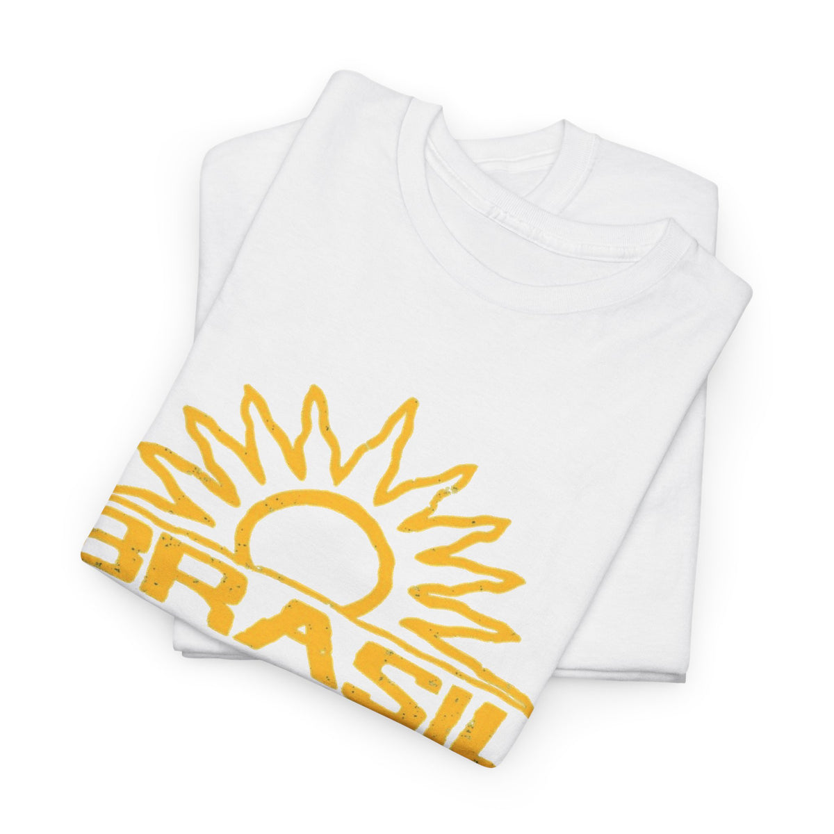 Brazil Sun Graphic T Shirt Men's Retro Classic Heavy Cotton Tee