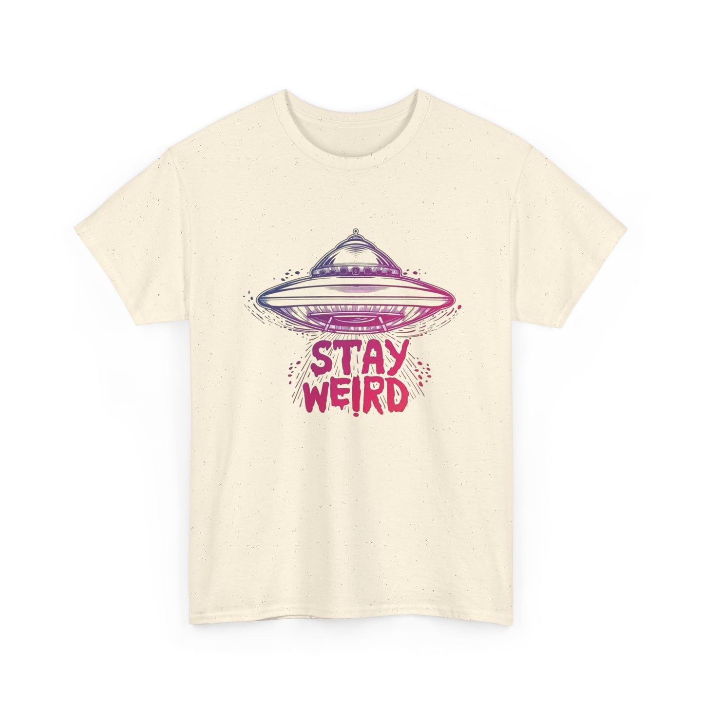 Stay Weird Aliens T Shirt Graphic Unisex Heavy Cotton Tee NEW GIFT