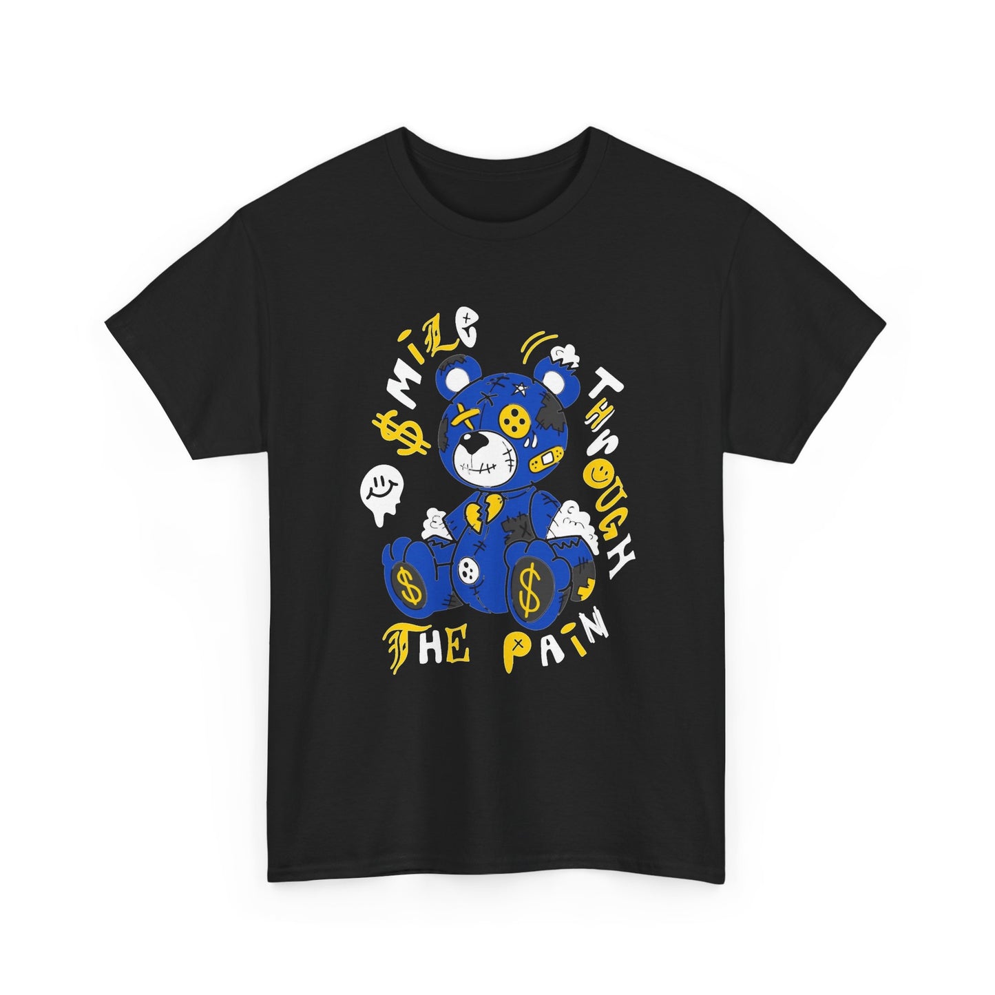 Smile Through The Pain Graphic T Shirt NEW Unisex Heavy Cotton Tee