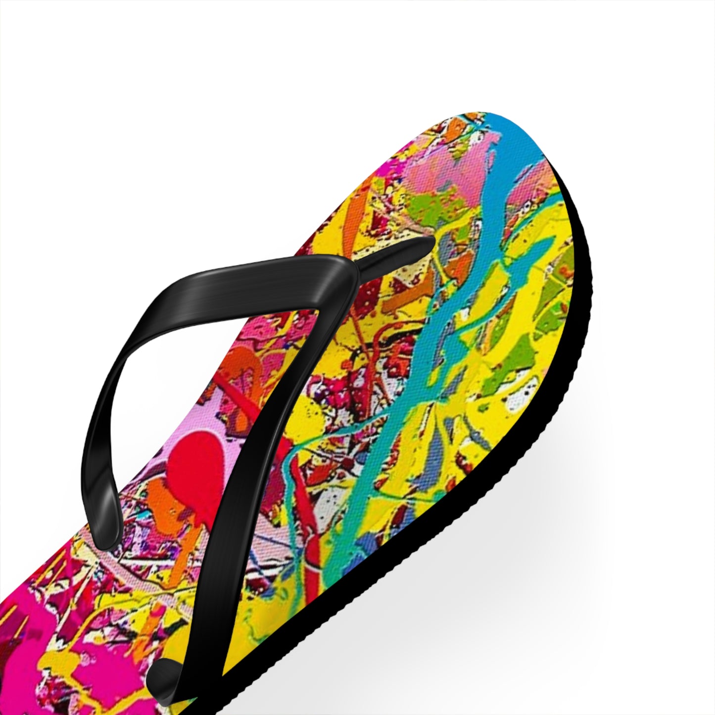 Paint Splatter Mix Flip Flops, Sandals Slides, Summer Footwear, Brand New