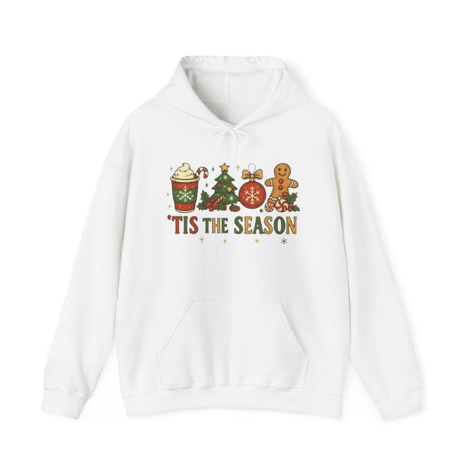 Tis The Season Gingerbread Man Graphic Hoodie NEW Heavy Blend™ Hooded Sweatshirt