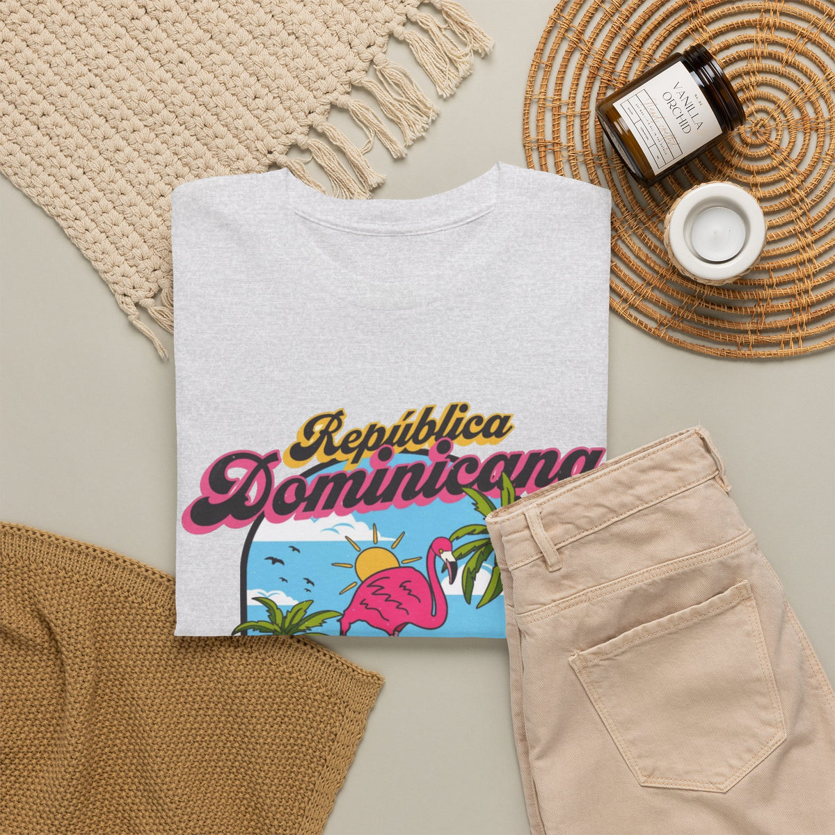 Dominican Republic T-Shirt Retro Graphic Men's Heavy Cotton Tee