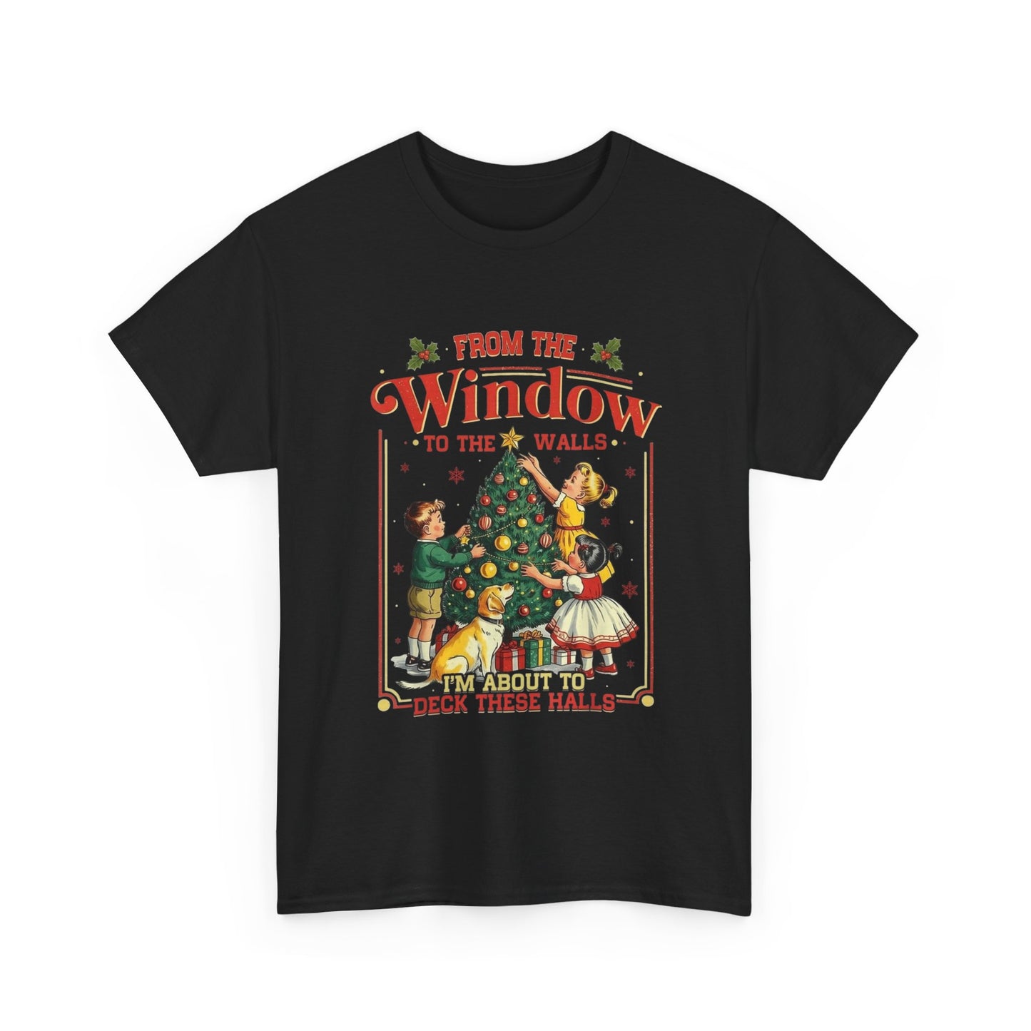 Christmas Deck These Halls Graphic T Shirt NEW Adult Cotton