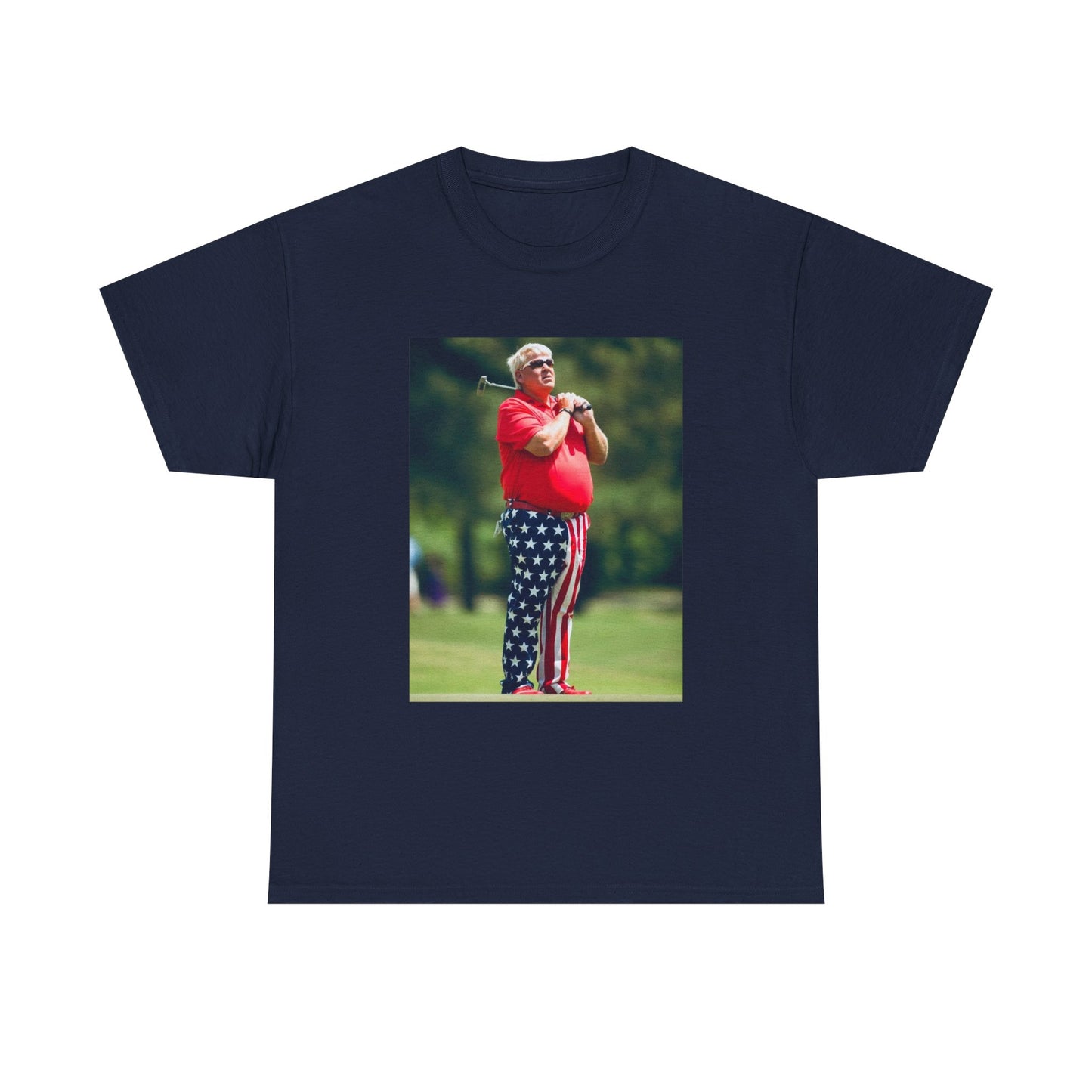 John Daly Tshirt Golf American Flag Masters Tiger woods Unisex Heavy Cotton Tee