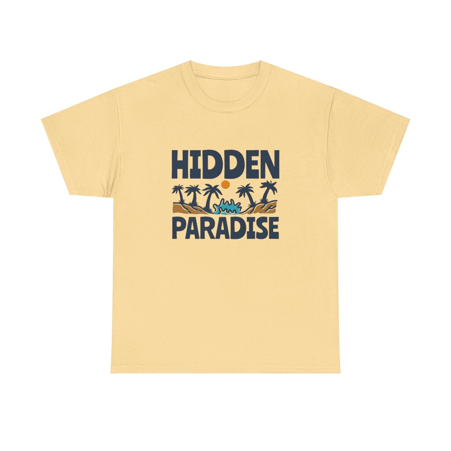 Hidden Paradise Graphic T Shirt NEW Adult Unisex Heavy Cotton Tee