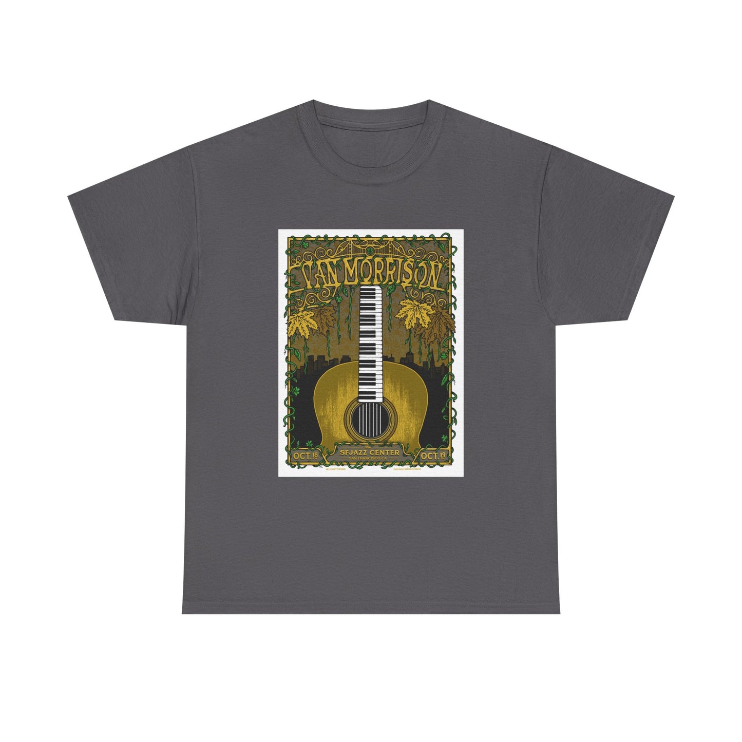 Van Morrison Tshirt Classic Rock Merch Graphic Retro Unisex Heavy Cotton Tee