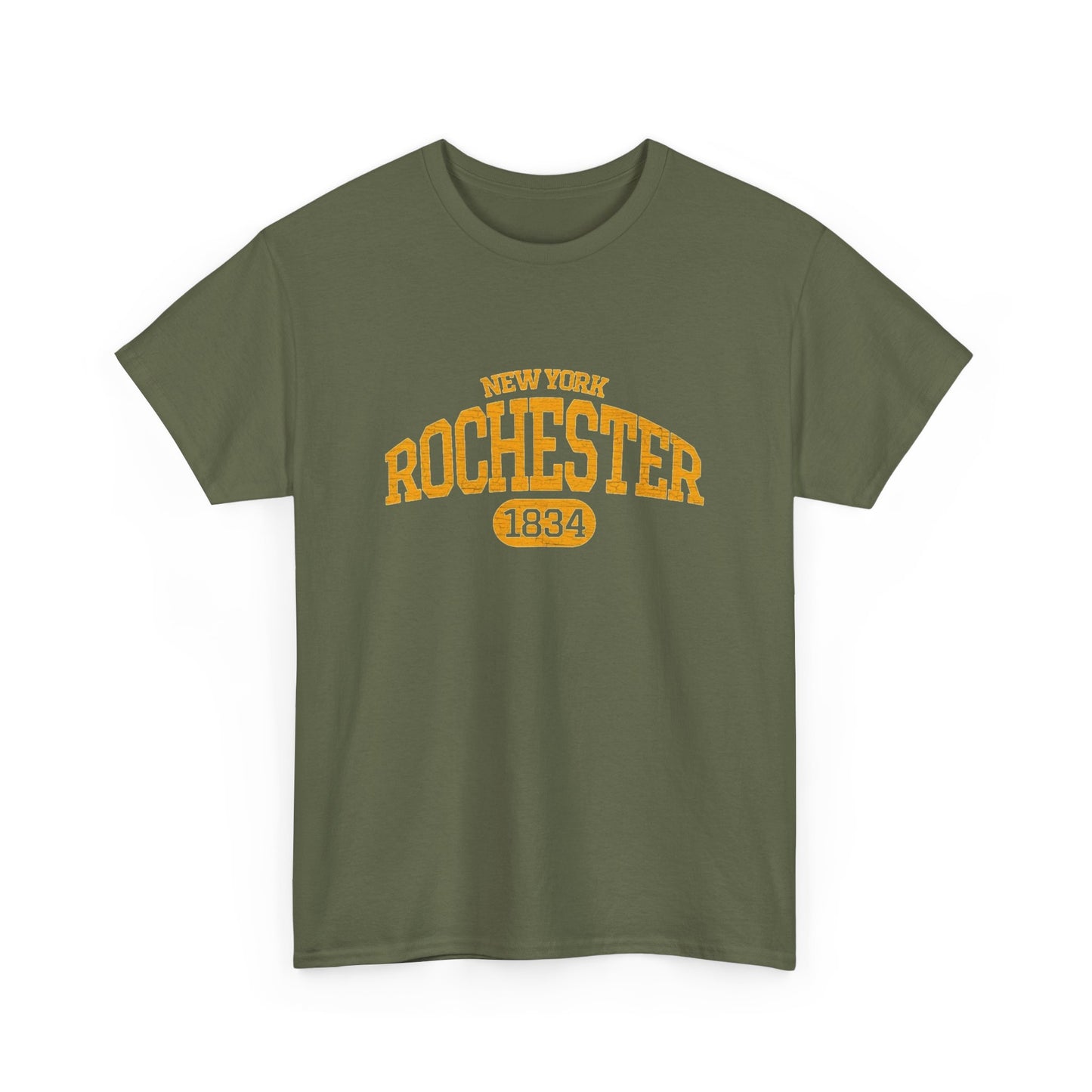 New York Rochester Retro Graphic T Shirt Men's Heavy Cotton Tee - Quality - Modern True to Size