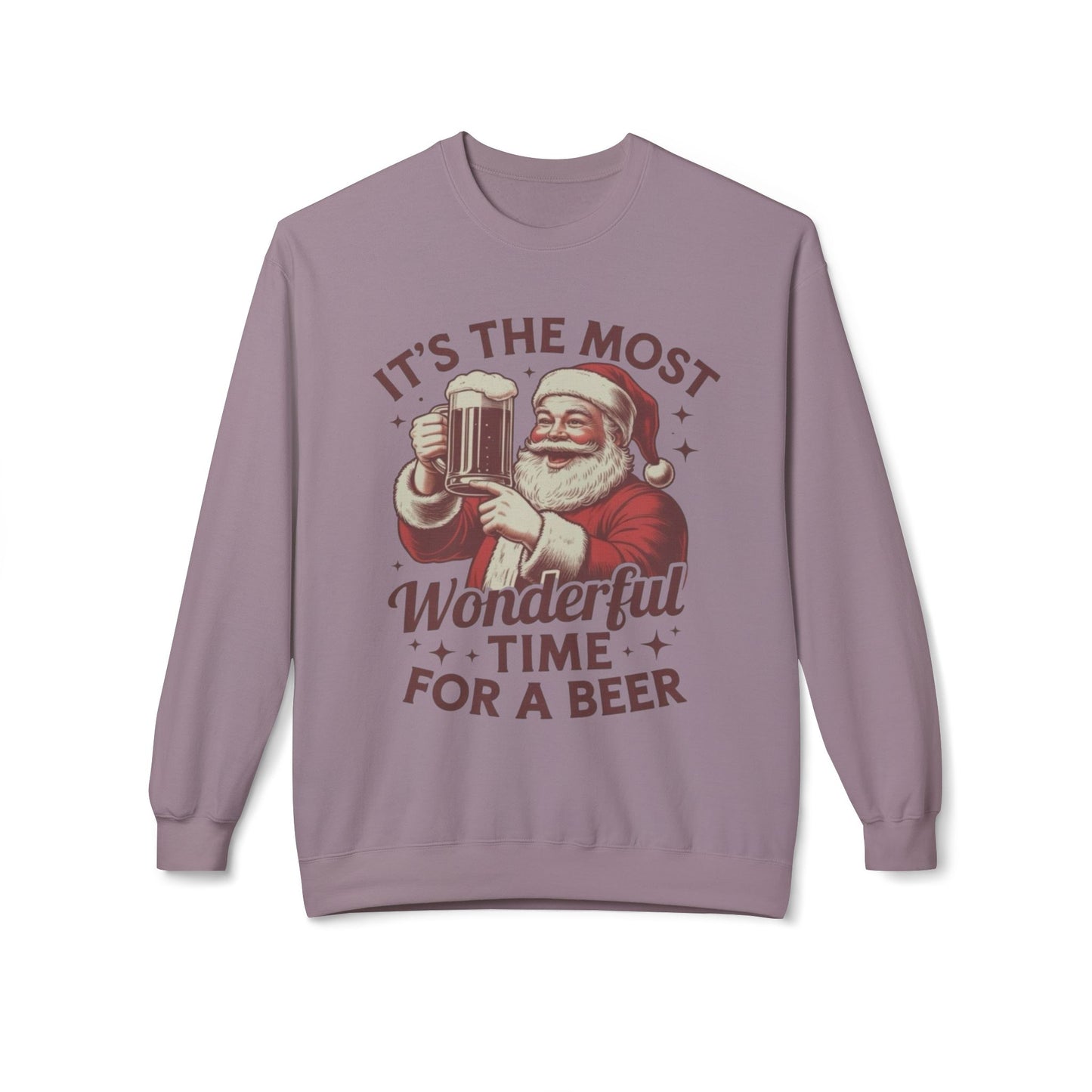 Christmas Beer Sweater NEW Unisex Fleece Crewneck Sweatshirt Funny NEW
