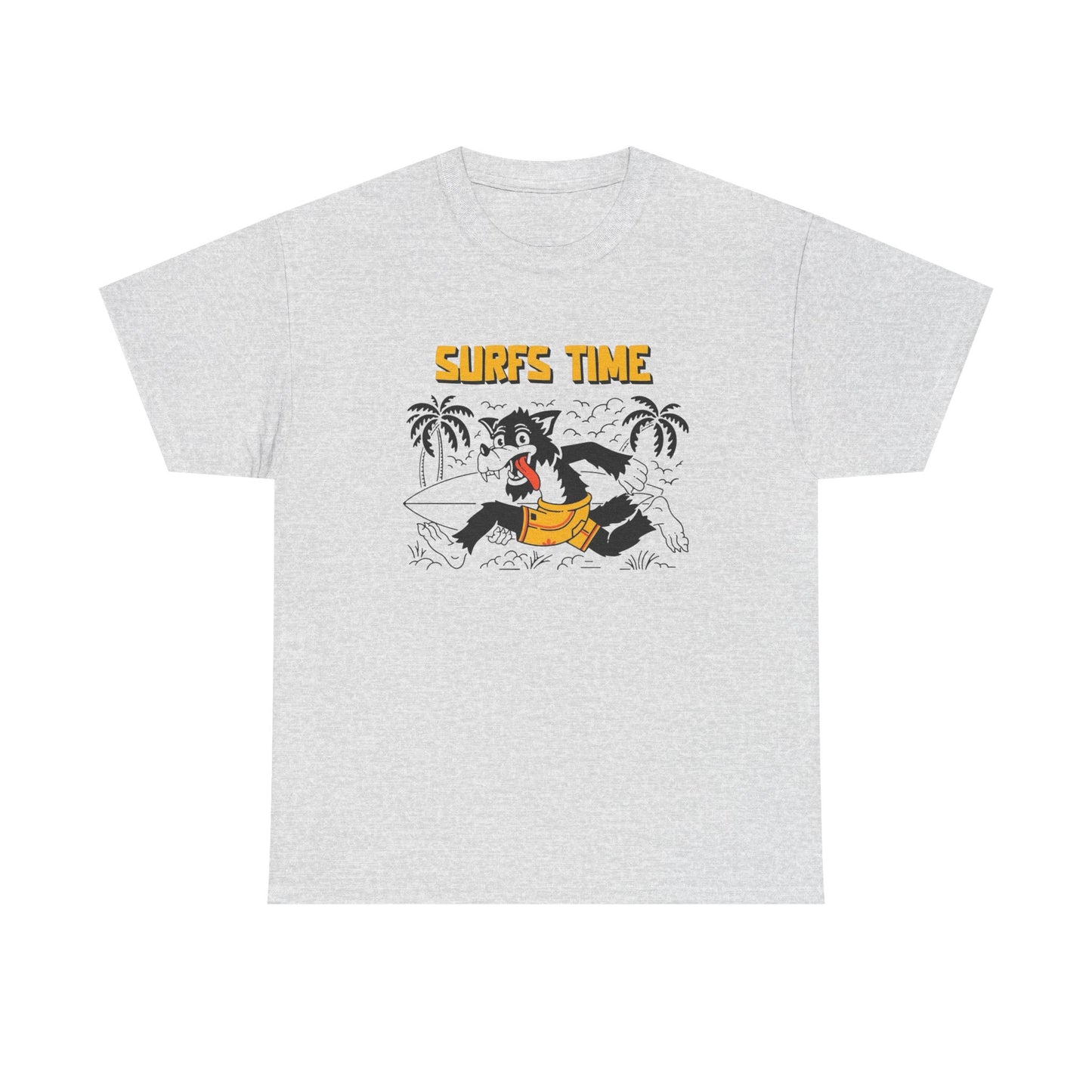 Surfs Time Retro T Shirt Graphic Unisex Heavy Cotton Tee NEW GIFT