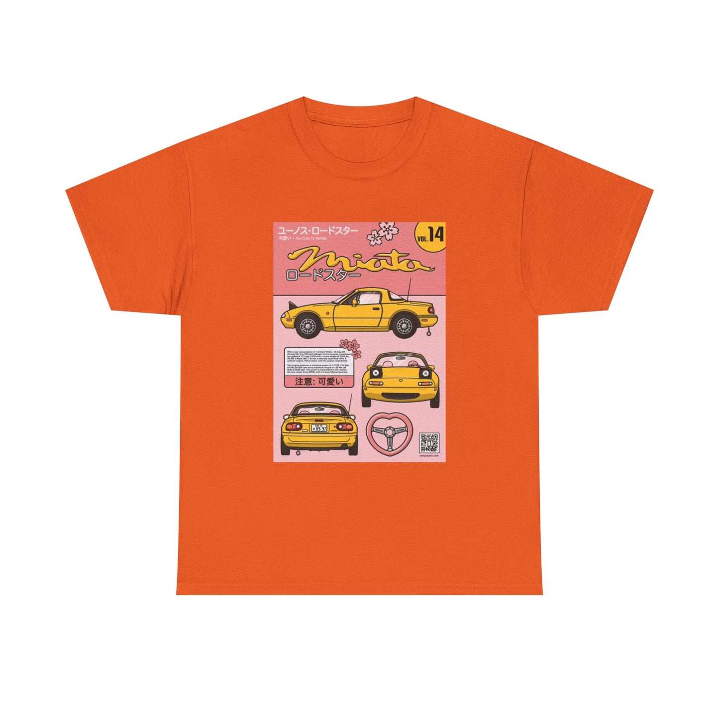 Mazda Miata Tshirt JDM Graphic Anime Cute Unisex Heavy Cotton Tee